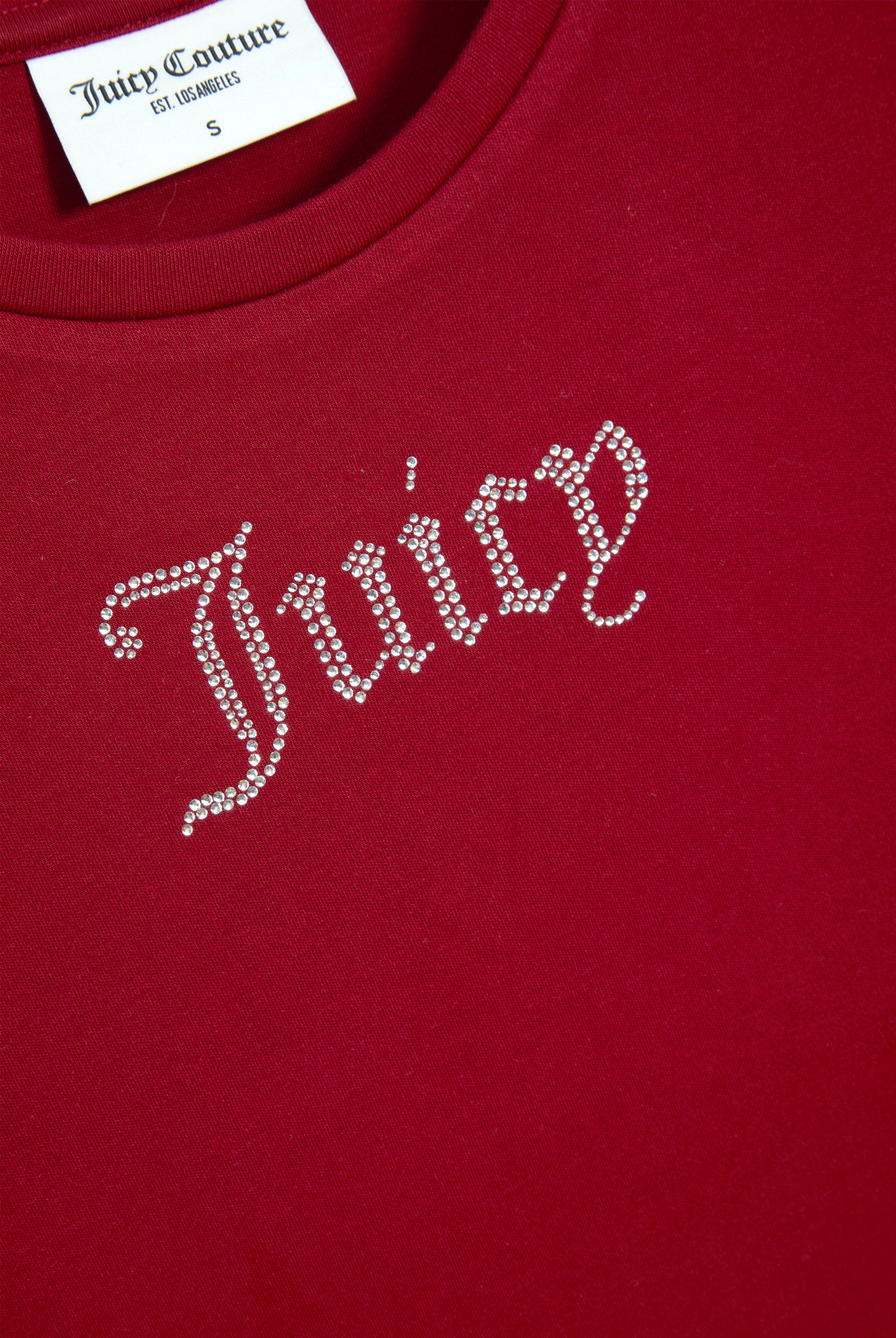 Abito Dizzie Rosso rubino con logo strass - Image 3