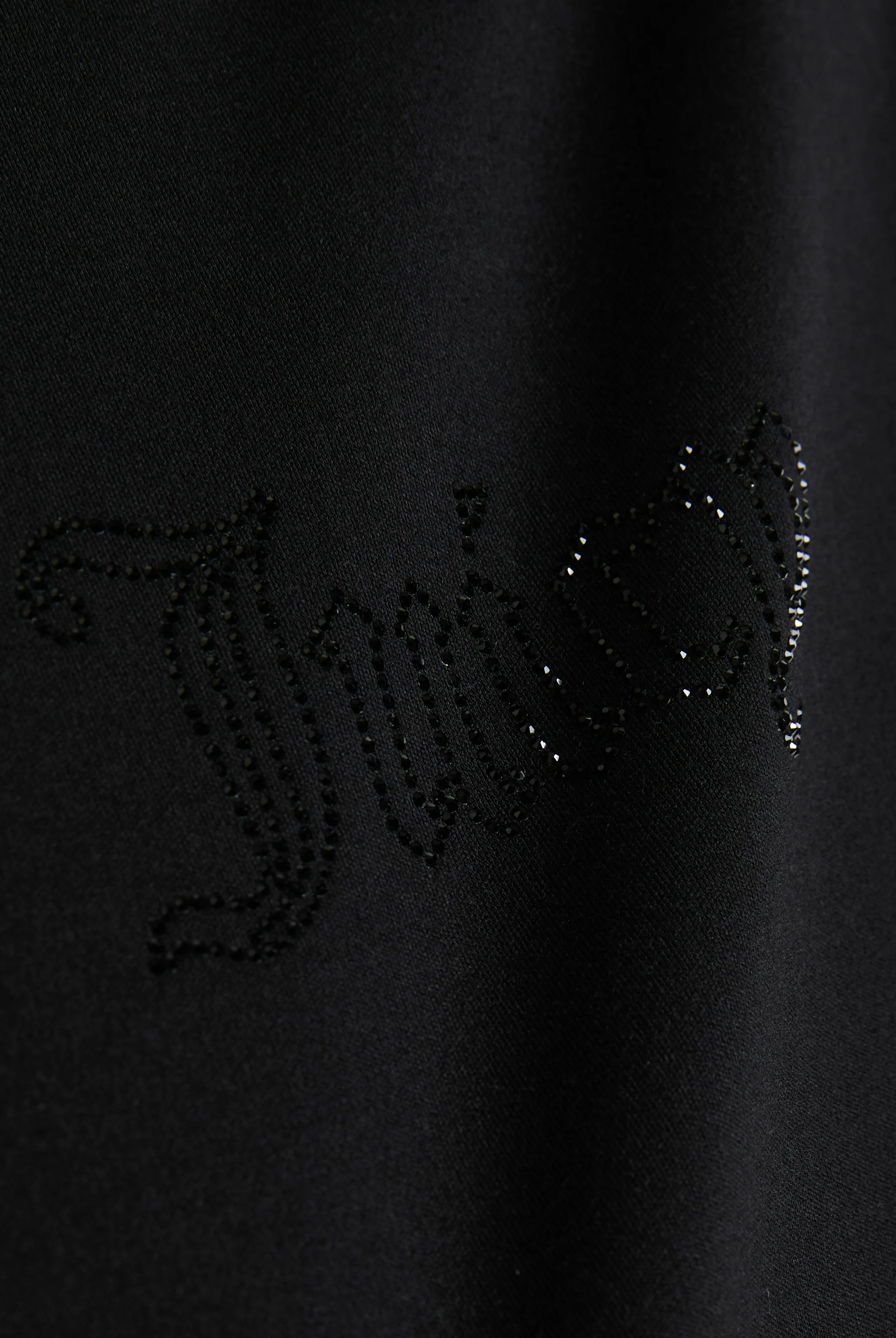 Abito midi aderente in jersey di modal con logo Juicy in diamanti  Nero - Image 6