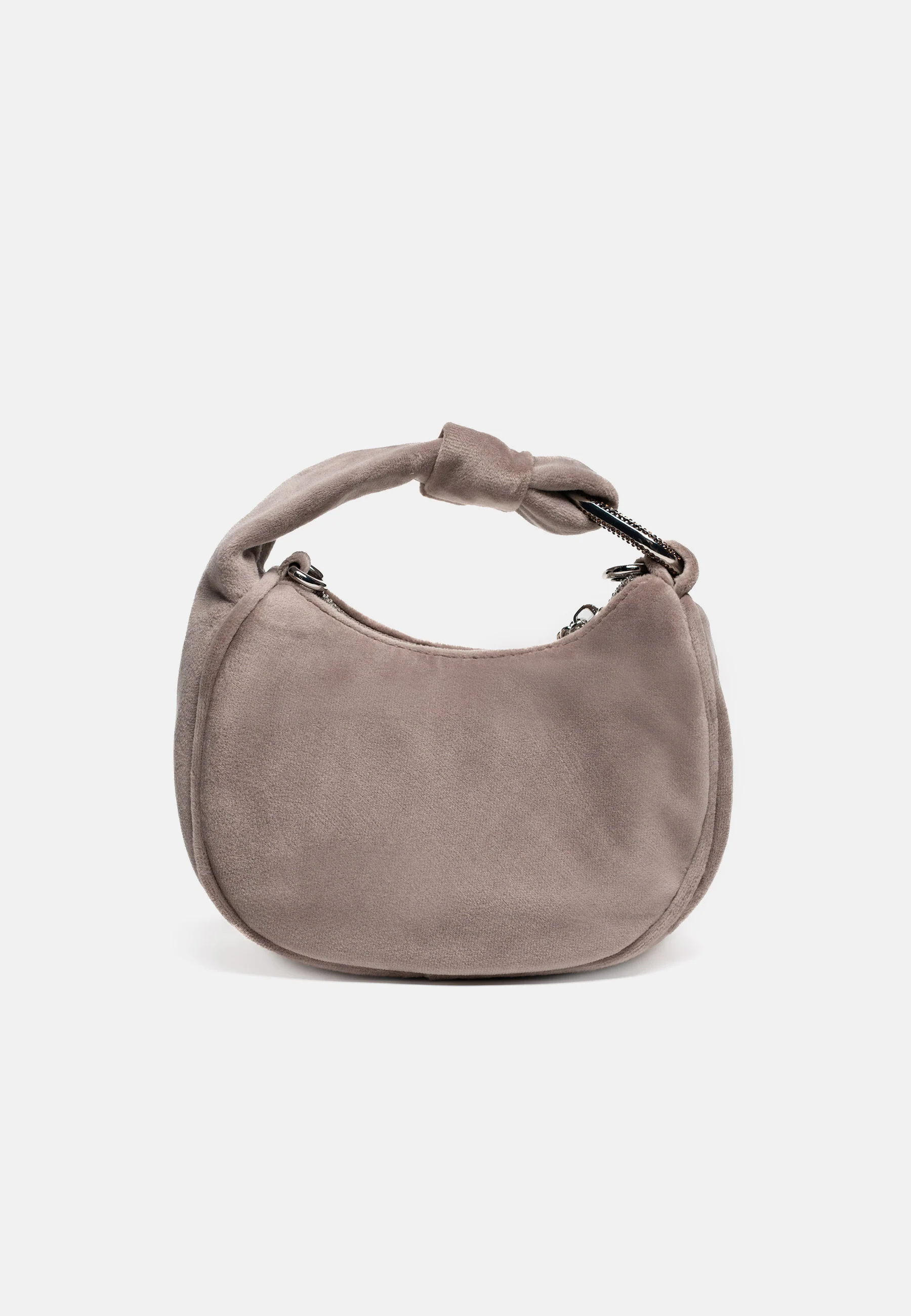 Borsa a mano Blossom in velluto con tracolla colore Beige - Image 3