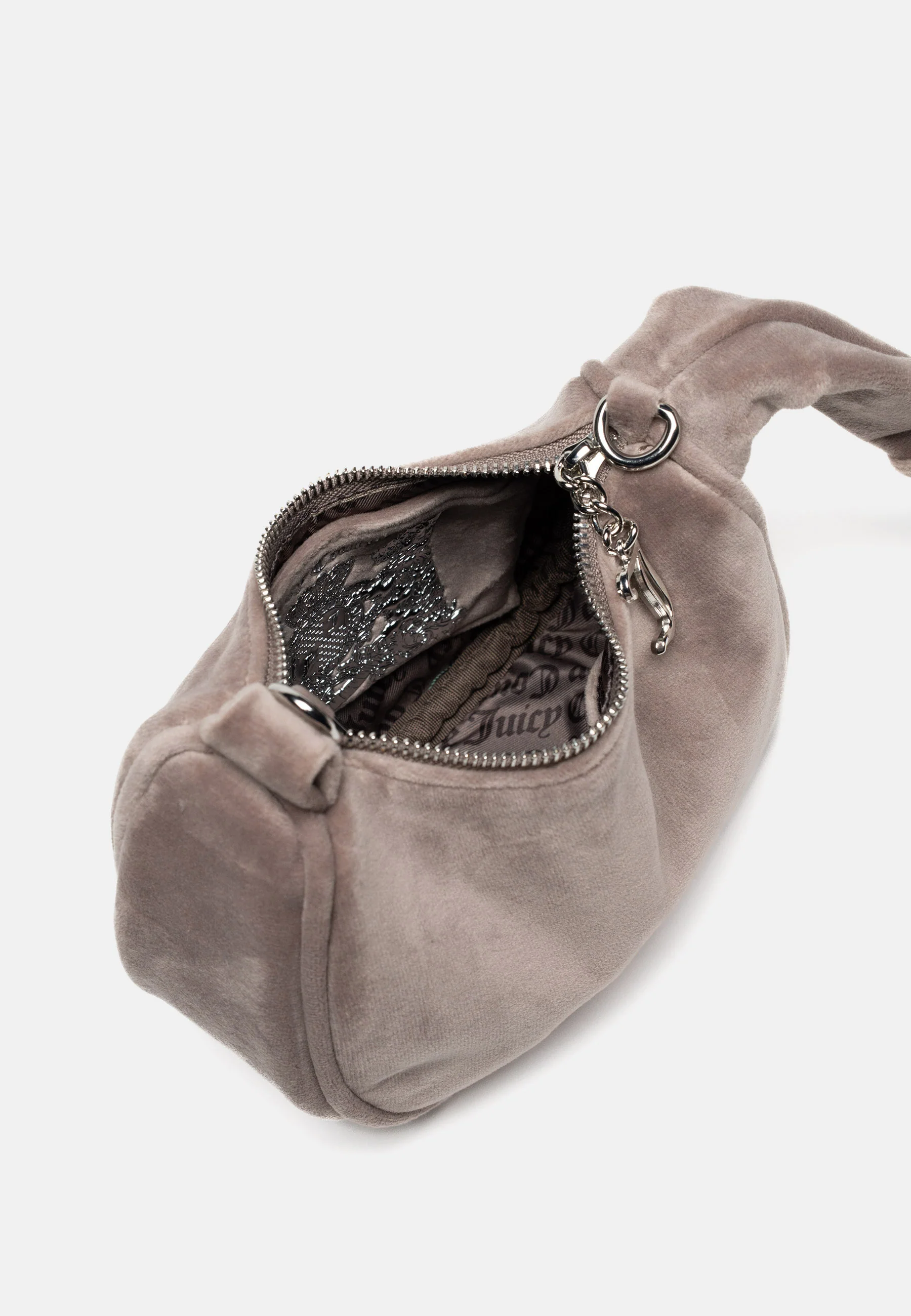 Borsa a mano Blossom in velluto con tracolla colore Beige - Image 4