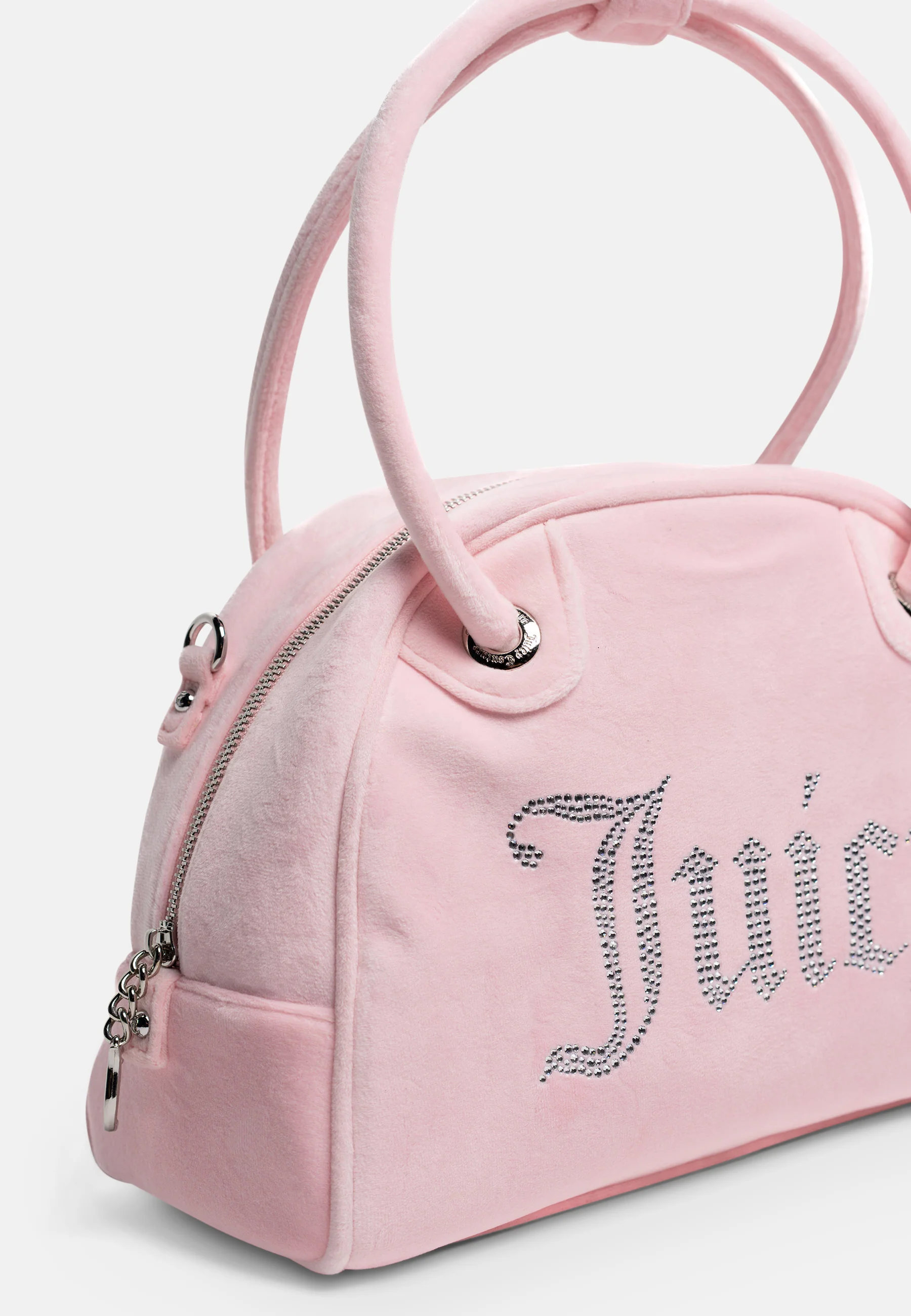 Borsa a mano con tracolla Kimberly Rosa Juicy in velour - Image 3