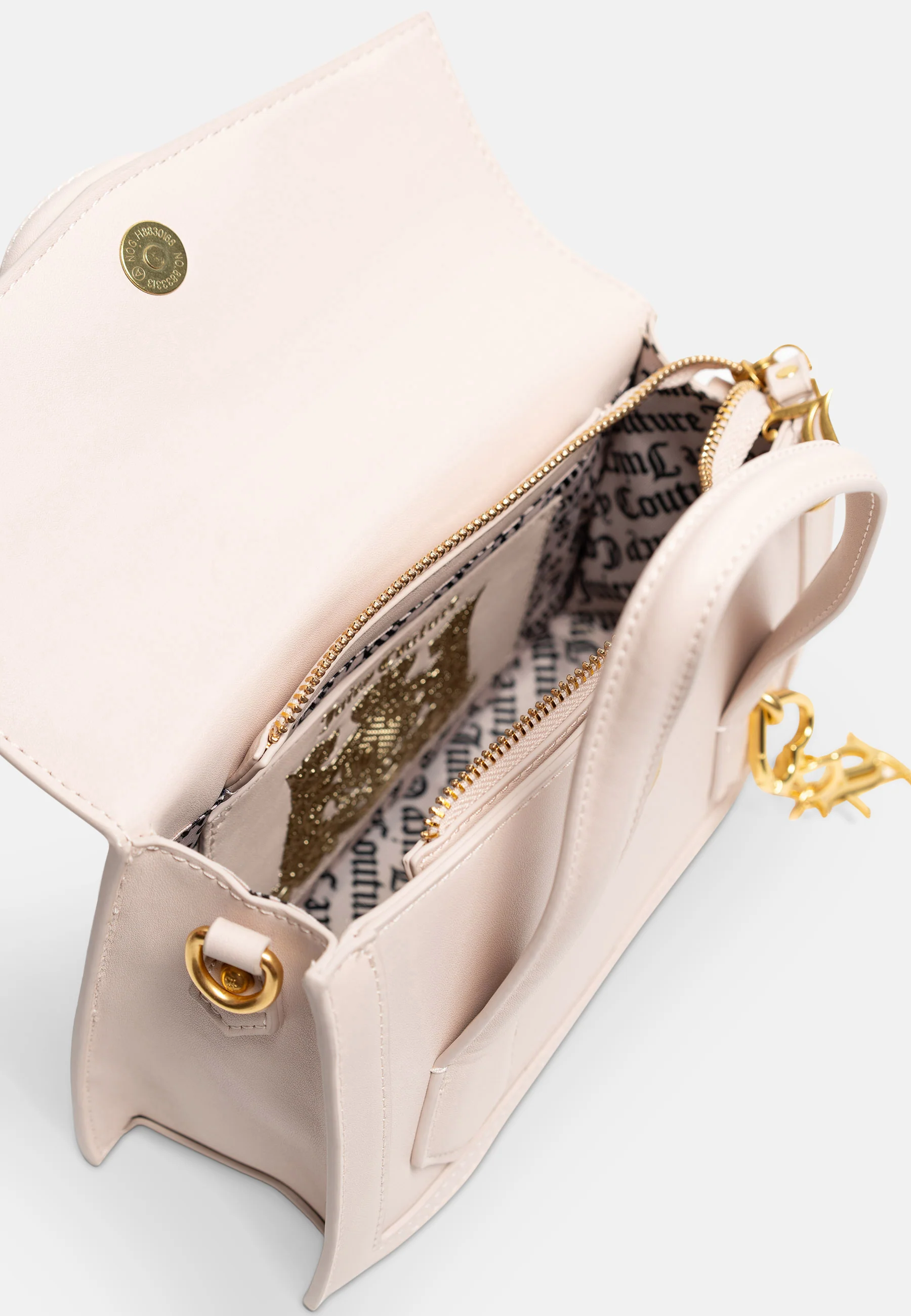 Borsa a mano con tracolla Lily Rosa Cipria in ecopelle - Image 4