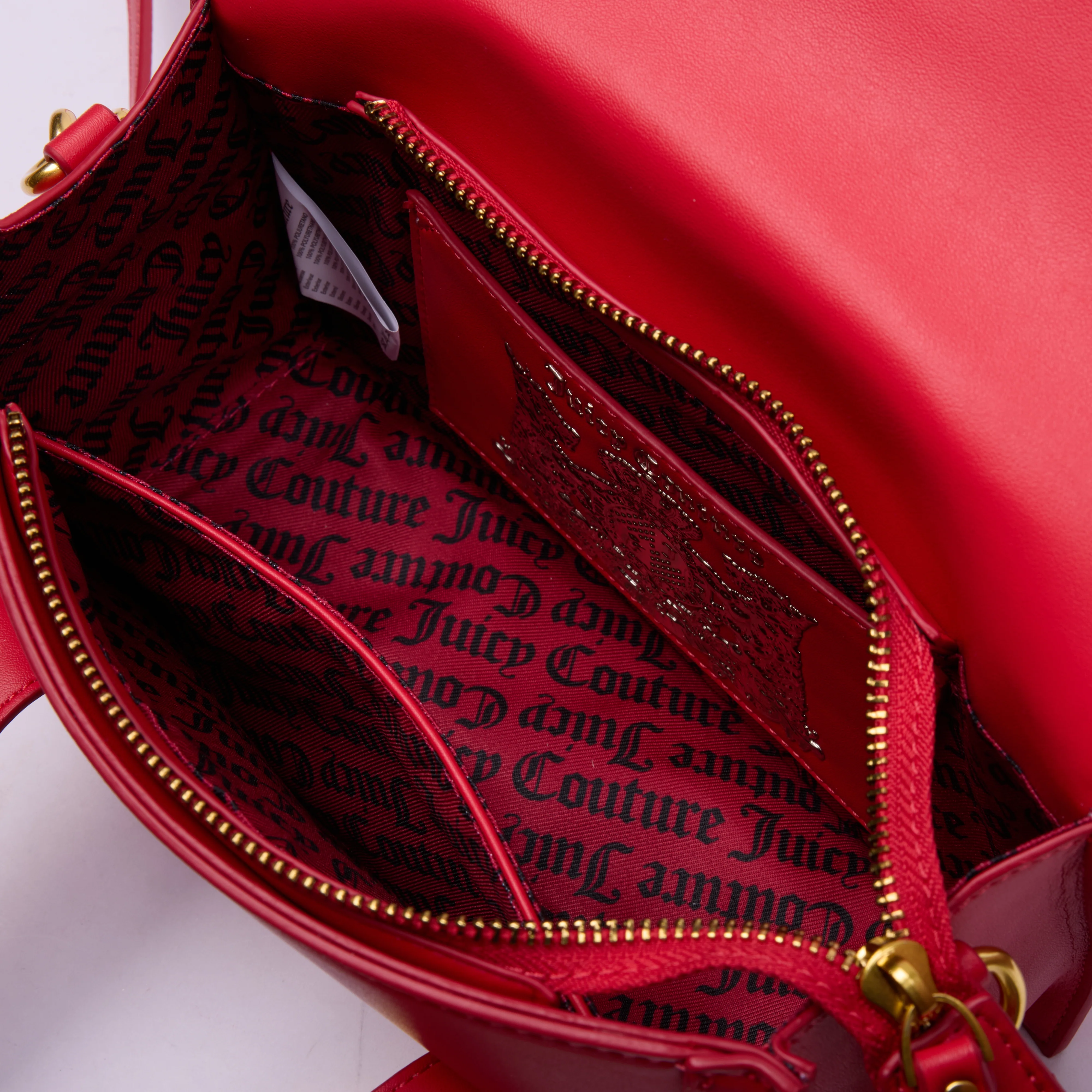 Borsa a mano con tracolla Lily Rossa in ecopelle - Image 3