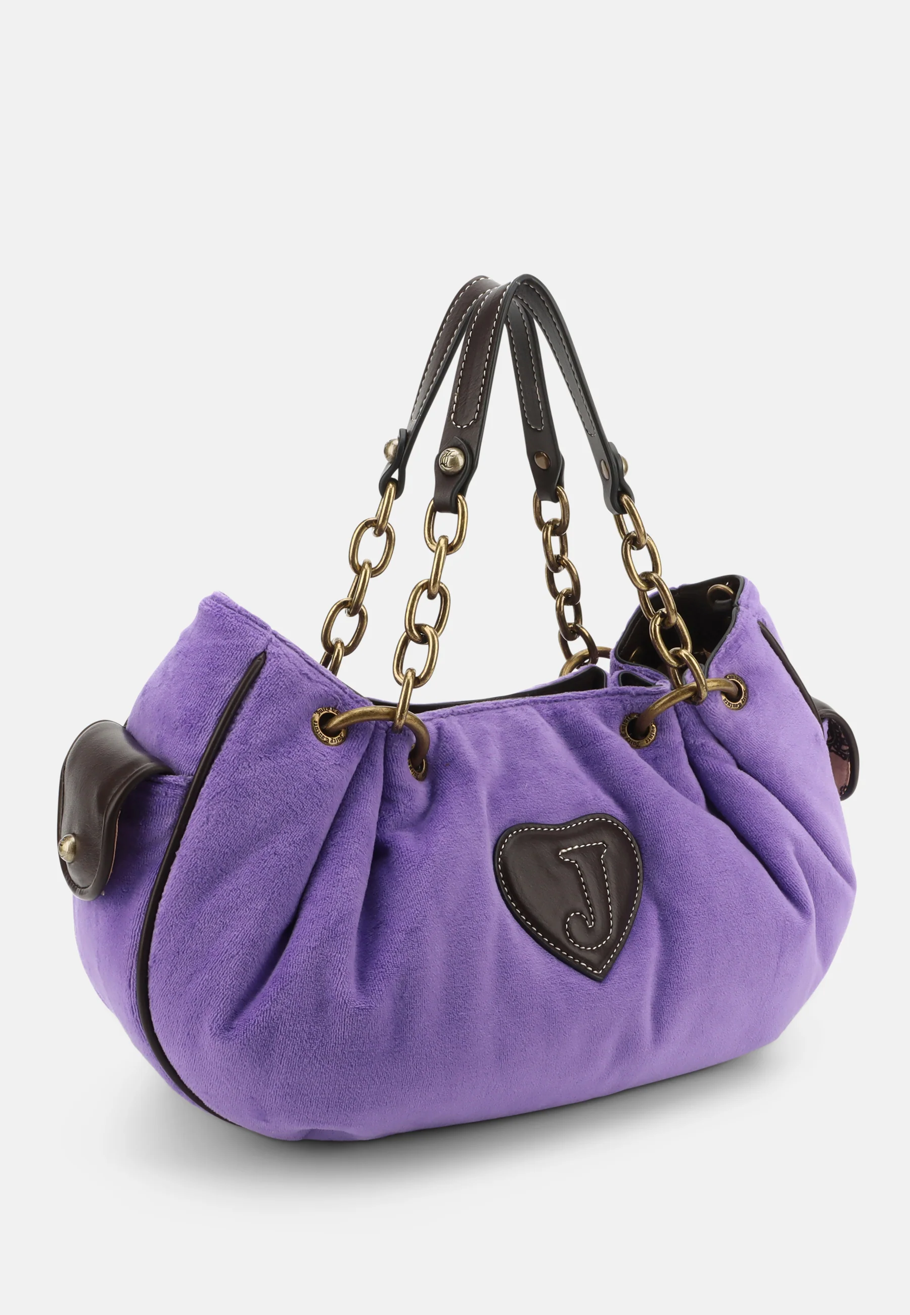 Borsa a mano Day Dreamer Fairy media in velluto e logo stampato colore Viola - Image 2