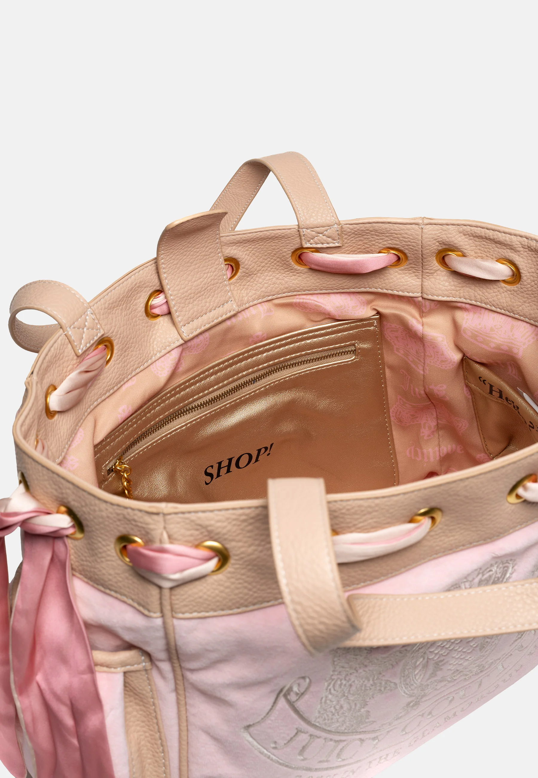 Borsa a mano Day Dreamer grande in velluto colore Rosa Juicy - Image 4
