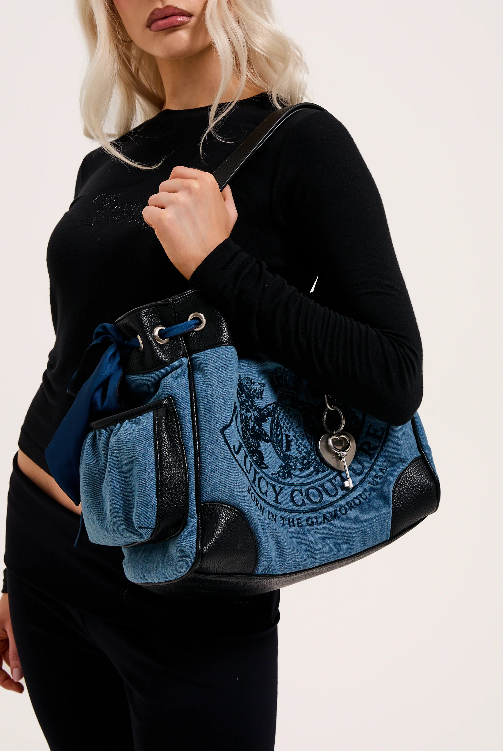 Borsa a mano DayDreamer Denim in velour - Image 3