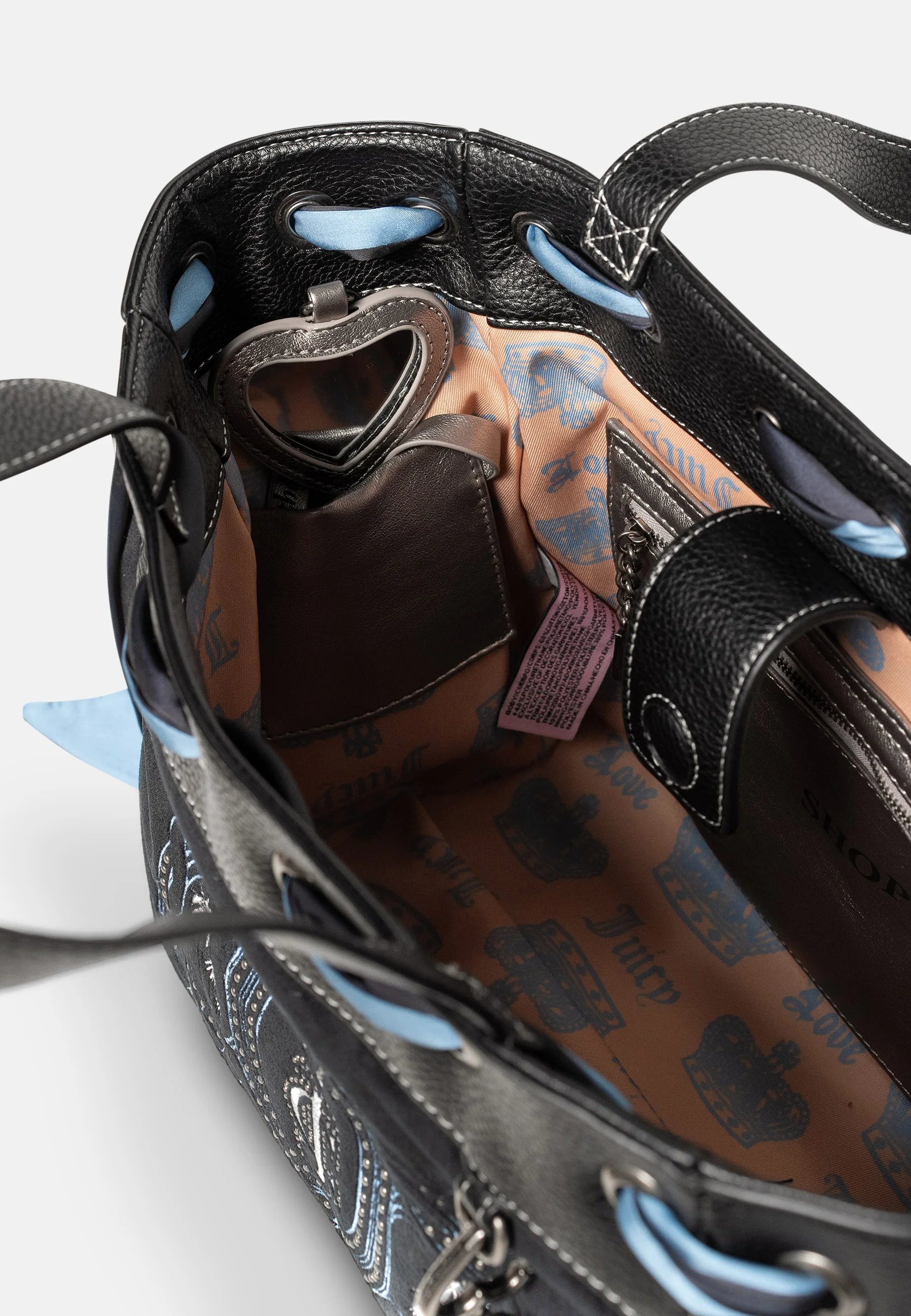 Borsa a mano DayDreamer Palm Nera in velluto - Image 4