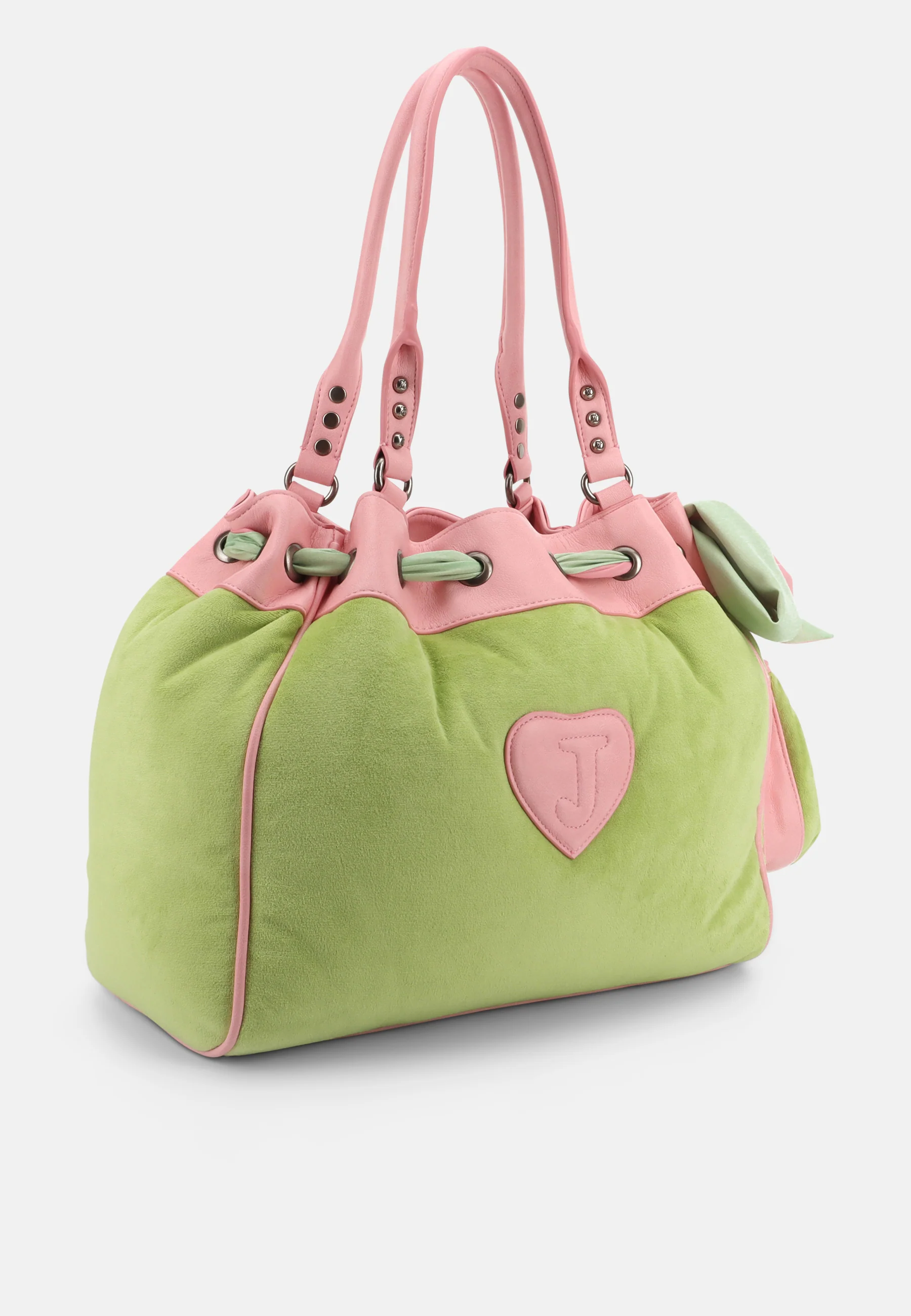 Borsa a mano grande Day Dreamer grande in cotone colore Verde - Image 2