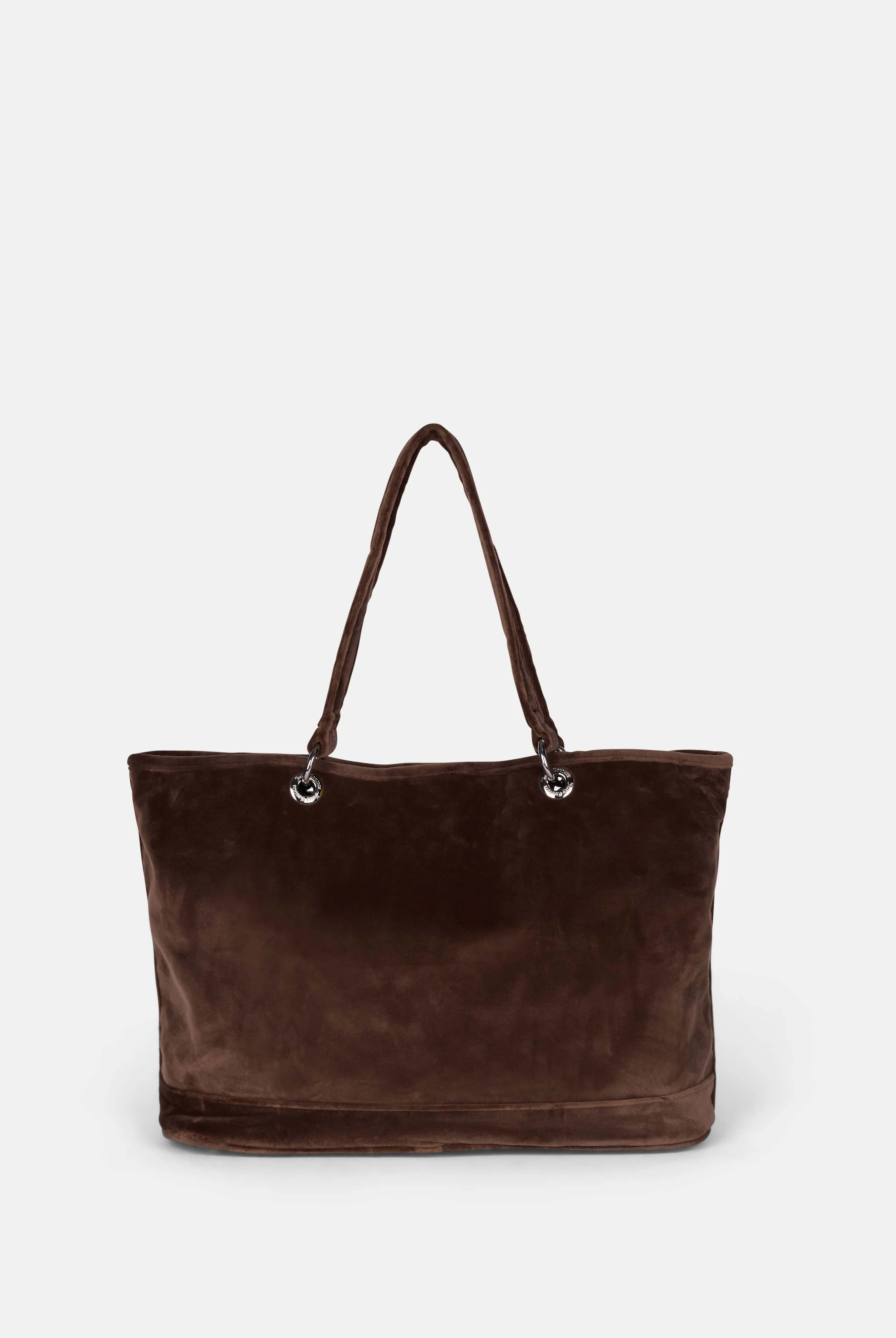 Borsa a mano grande Kimberly Marrone in velour - Image 2