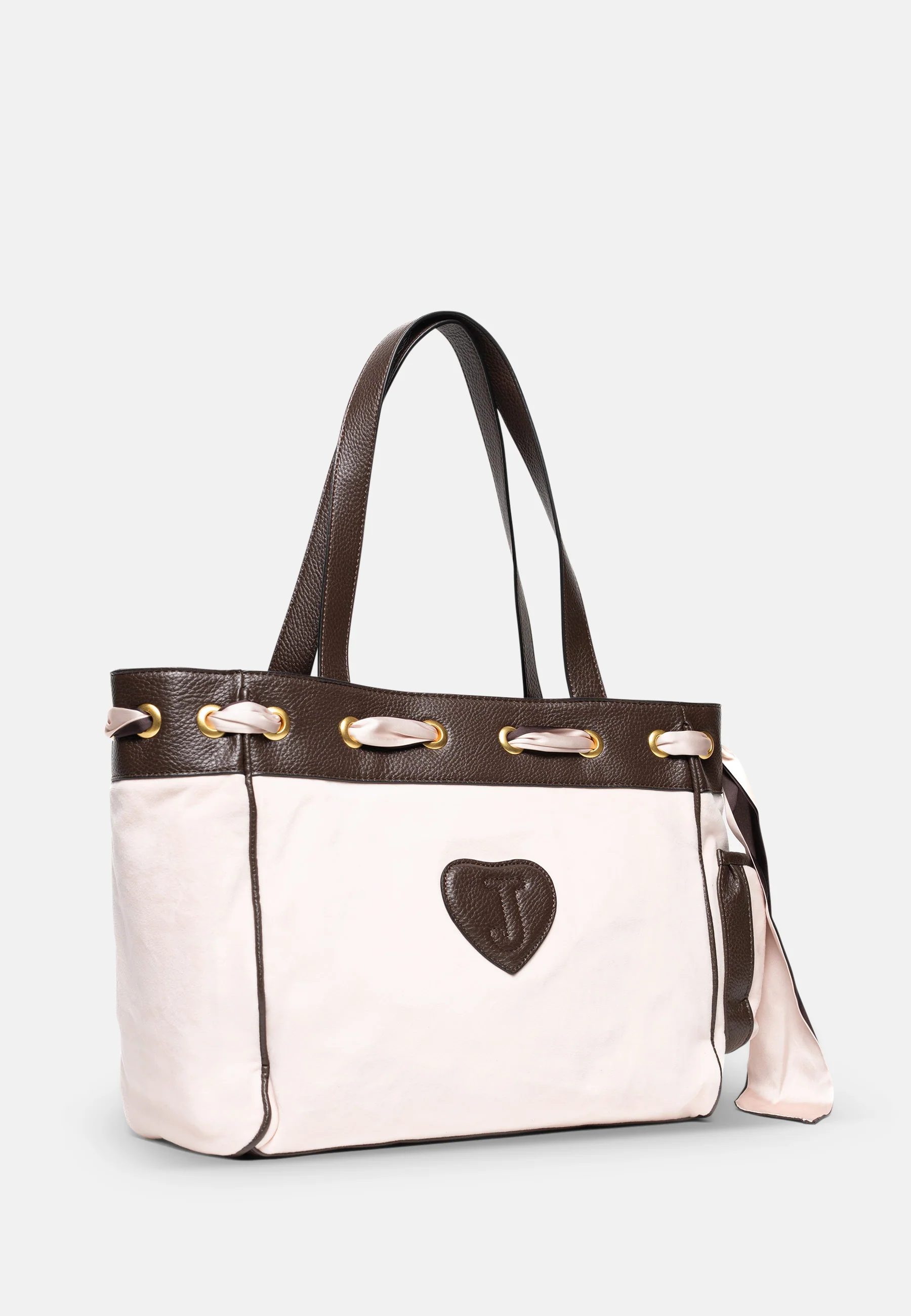 Borsa a mano Heritage Rosa Cipria in velour - Image 3