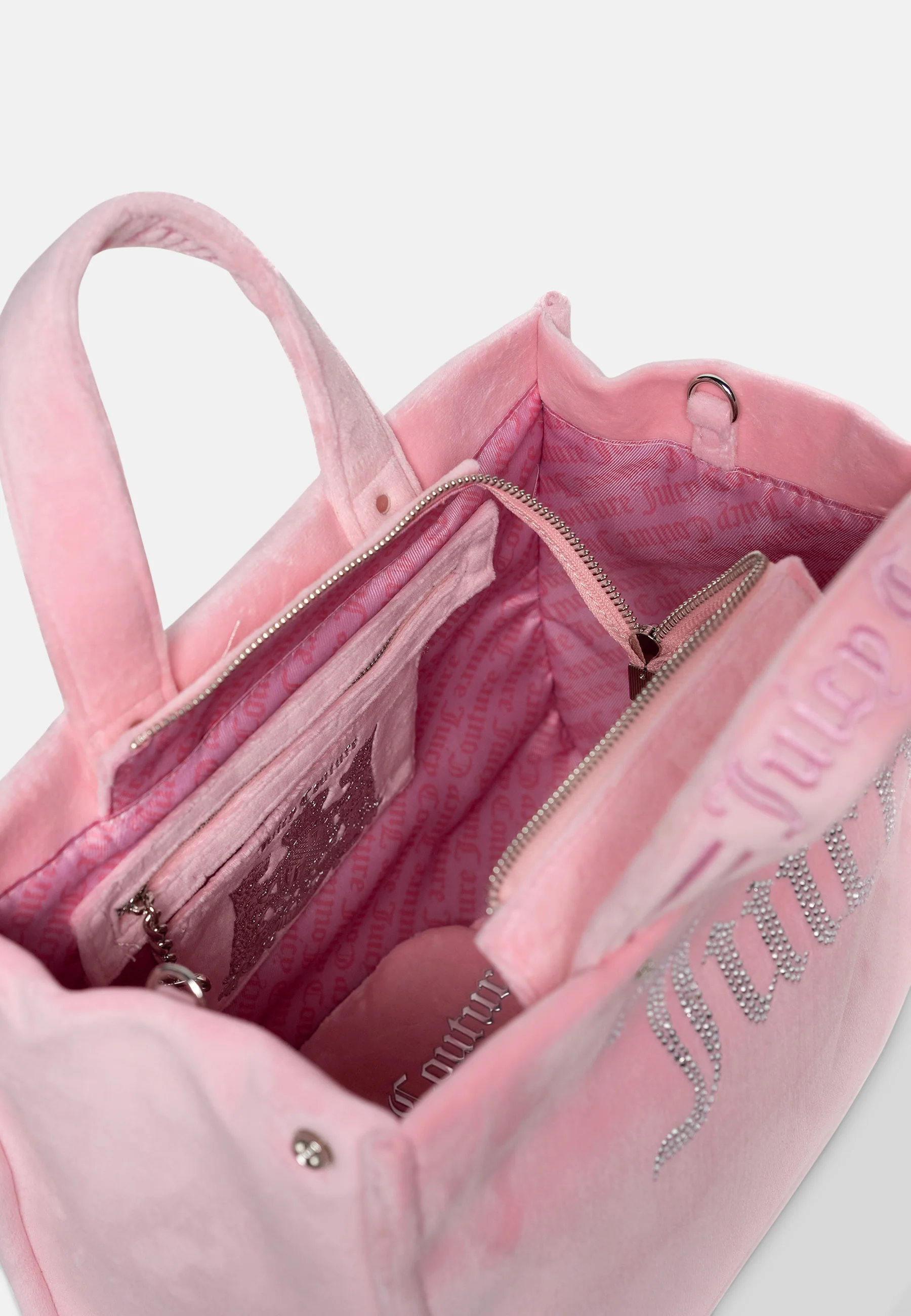 Borsa a mano Kimberly rosa Juicy in velluto - Image 4