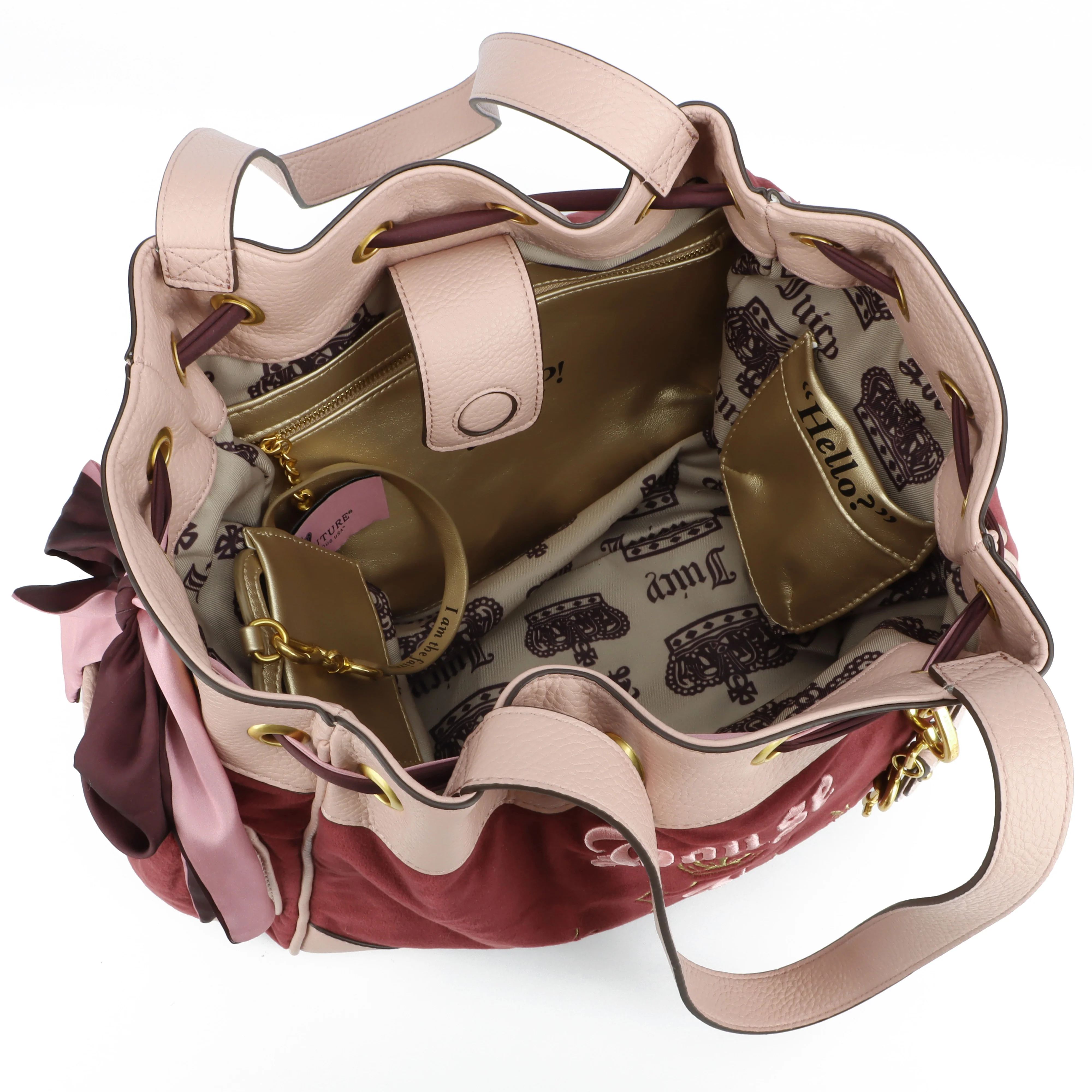 Borsa a mano Heritage Bordeaux in velour - Image 5