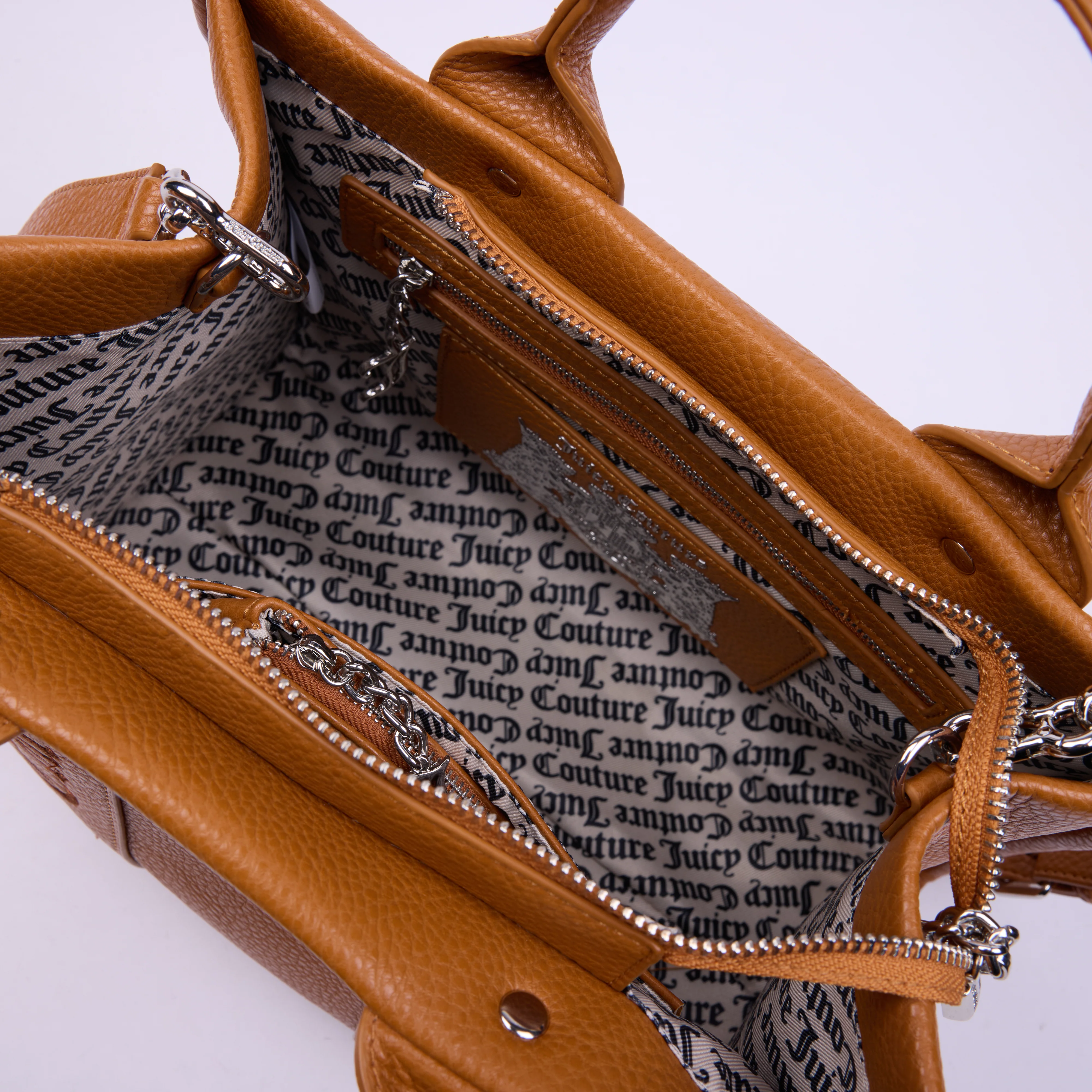 Borsa a mano media con tracolla Iris Marrone Chiaro in ecopelle - Image 3