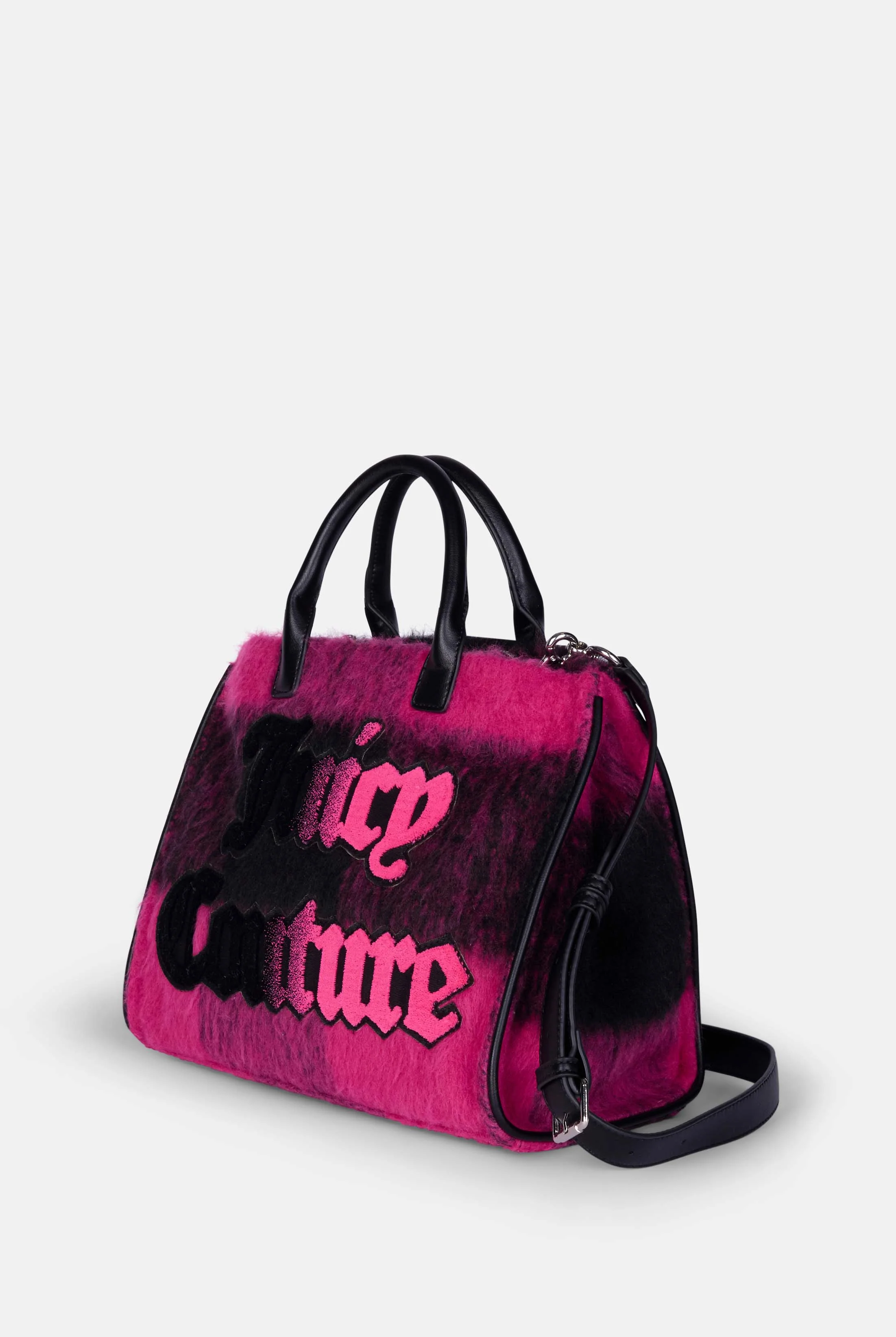 Borsa a mano media Iris Rosa in ecopelle con elementi in pelliccia - Image 4