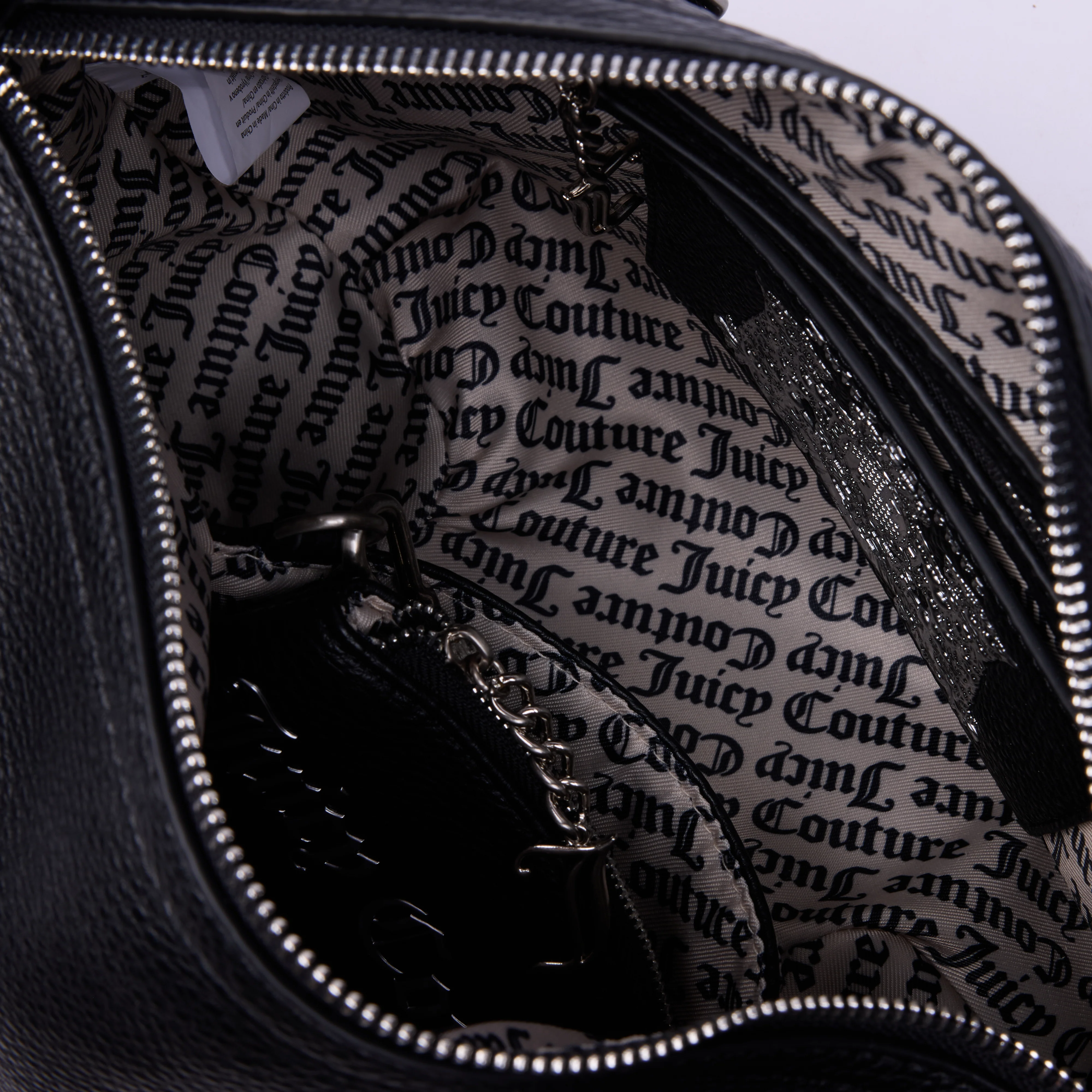Borsa a spalla con catena Twig Narrative Nero in ecopelle - Image 3