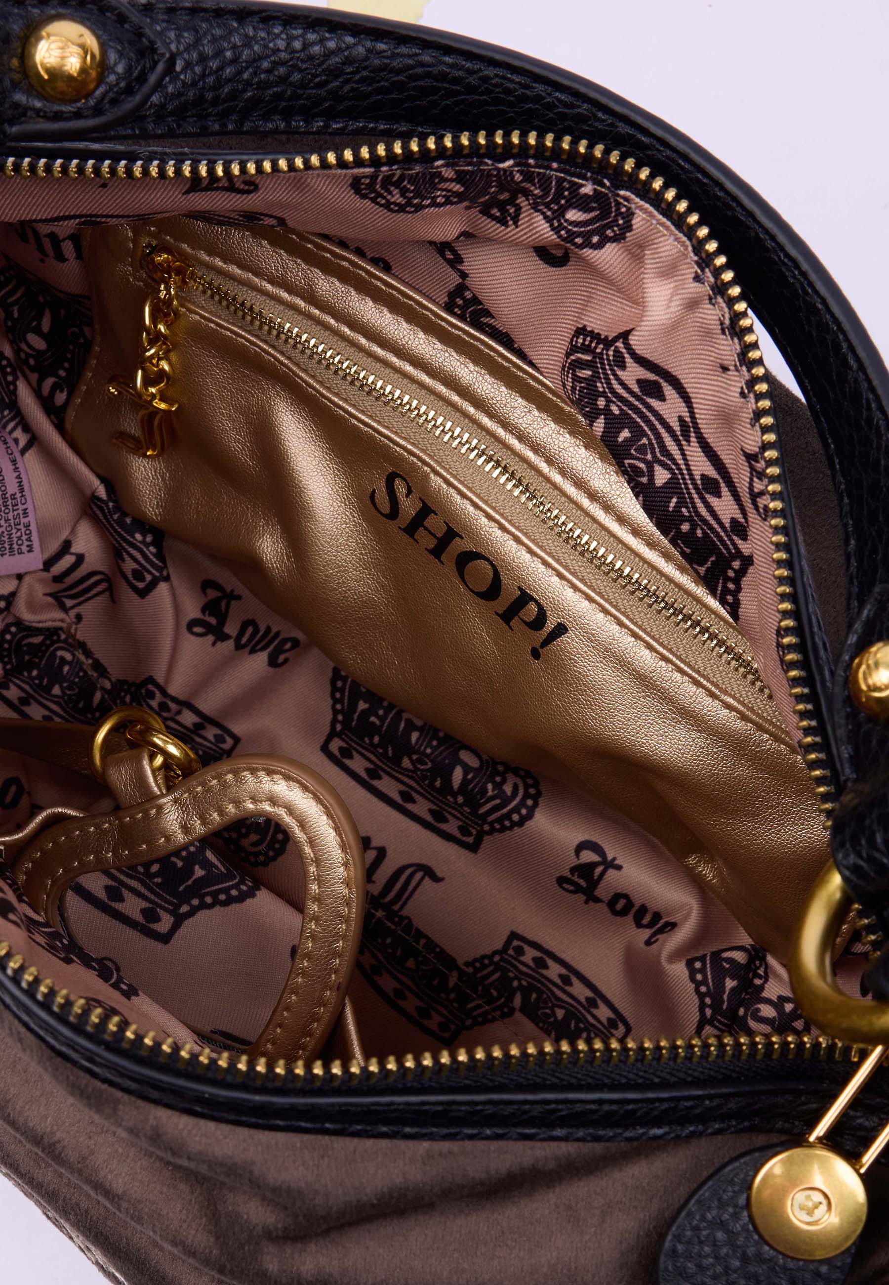 Borsa a spalla Day Dreamer media in velluto colore Marrone - Image 3