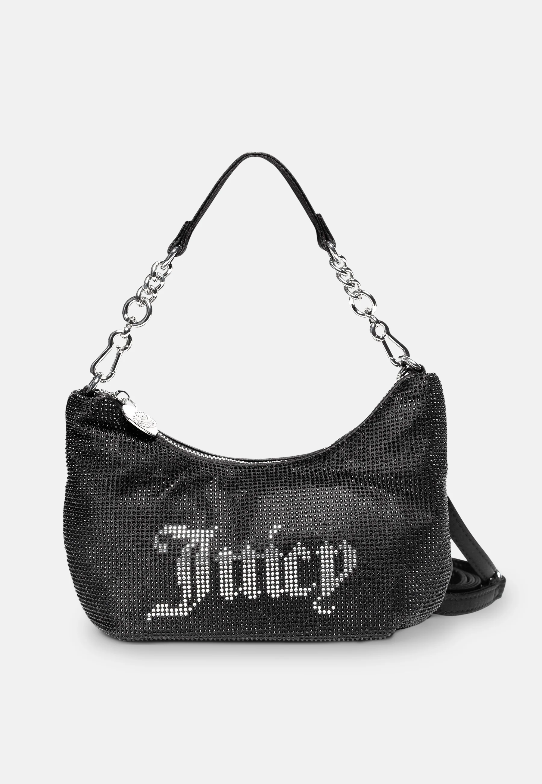 Borsa a spalla Hazel Nero con strass