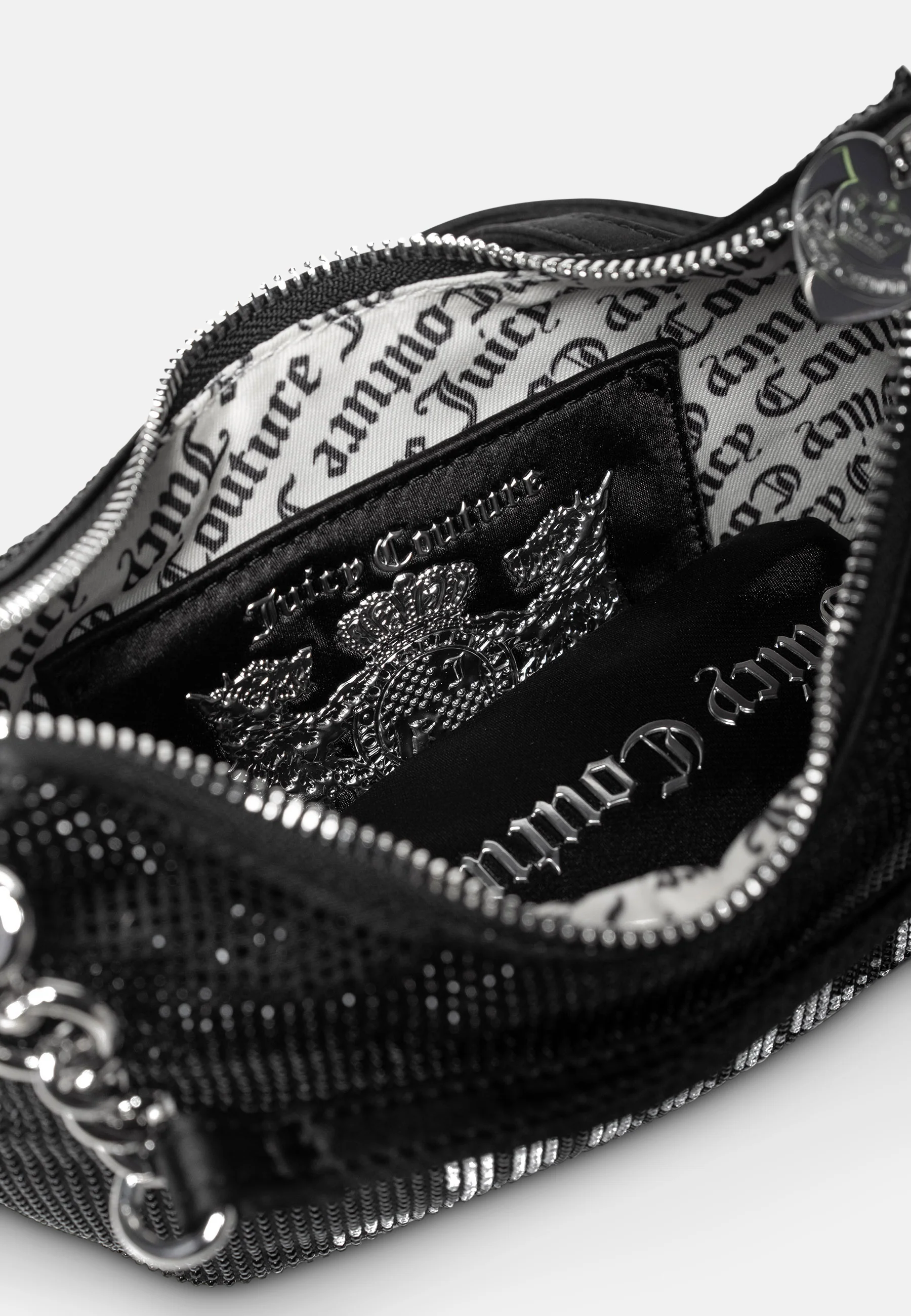 Borsa a spalla Hazel Nero con strass - Image 2