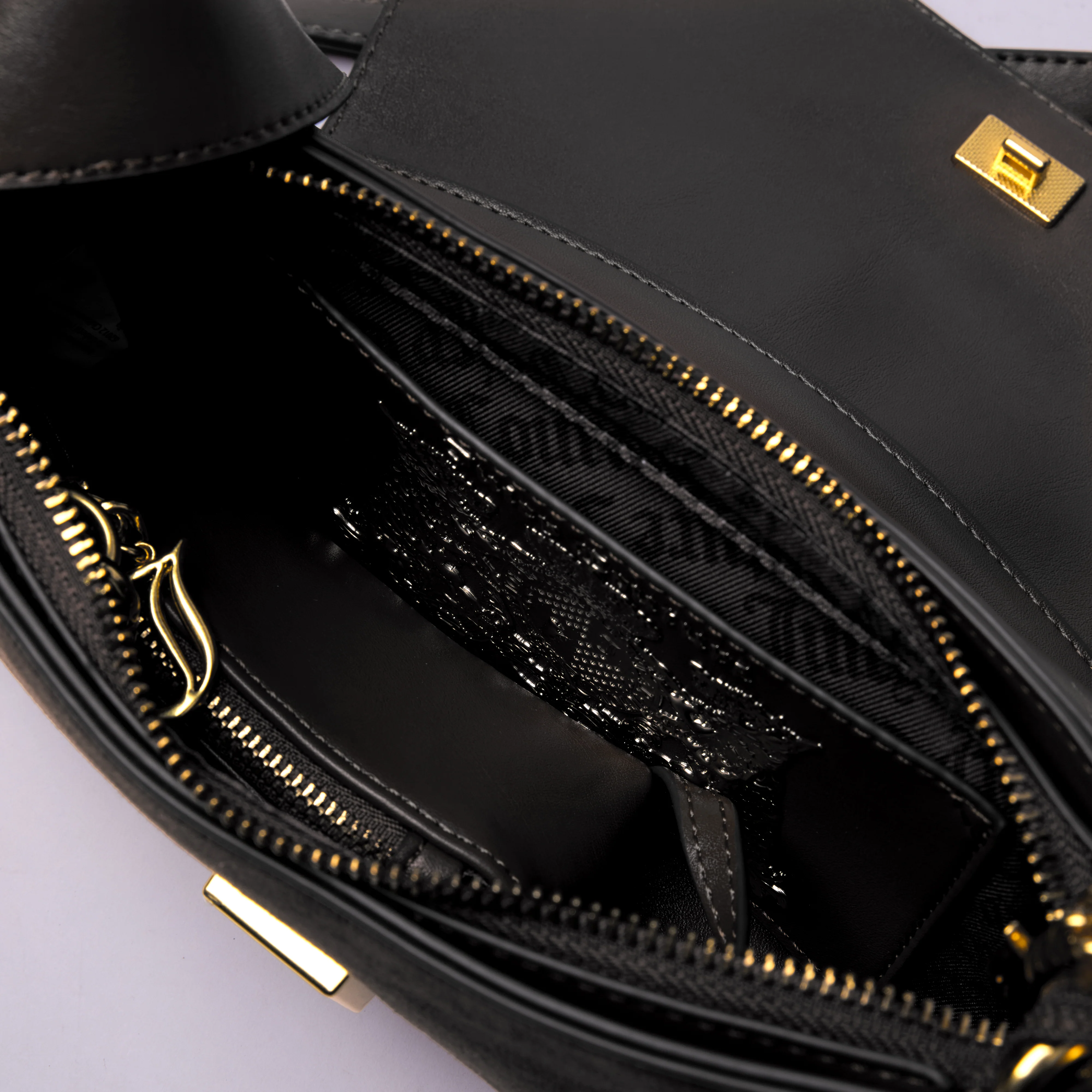 Borsa piccola a spalla Jasmine Nero in camoscio - Image 3