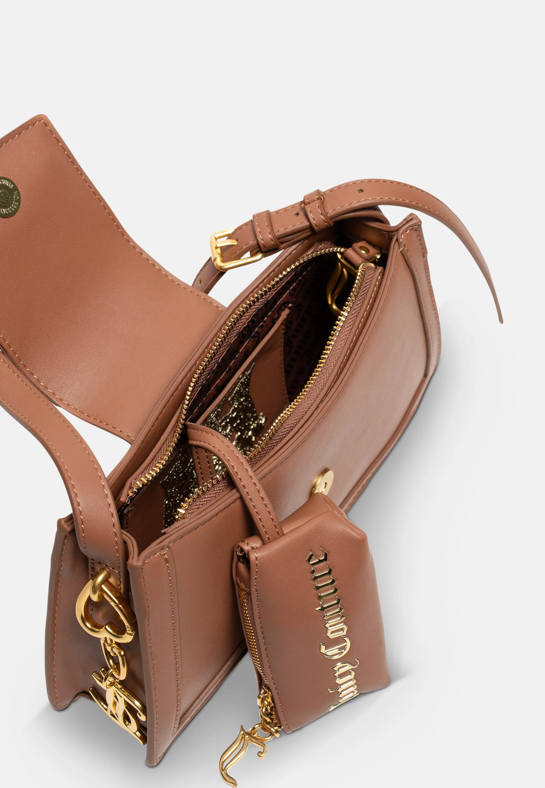 Borsa a spalla Lily Marrone Chiaro in ecopelle - Image 4