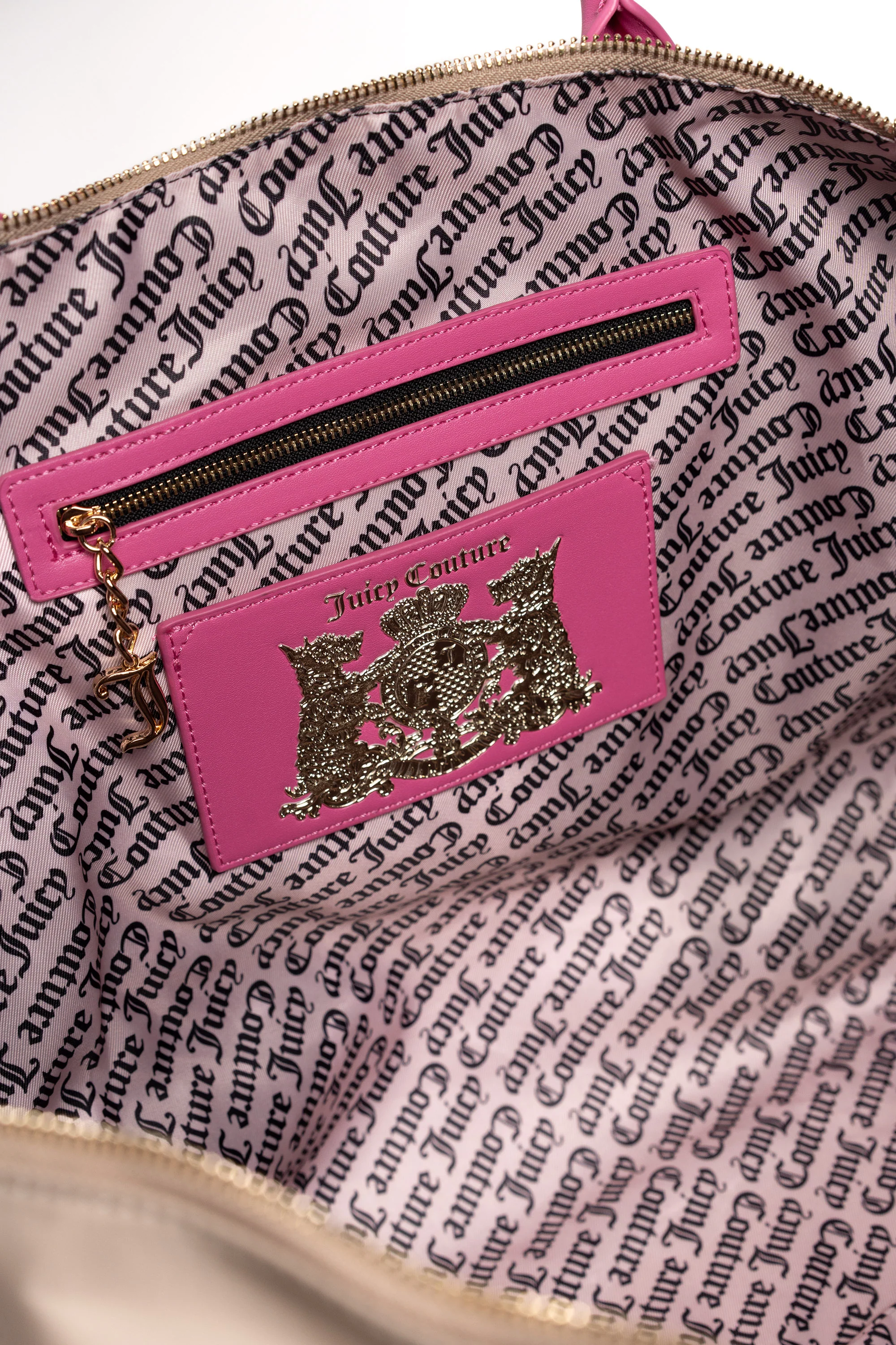 Borsa da viaggio Beige con elementi Rosa - Image 3