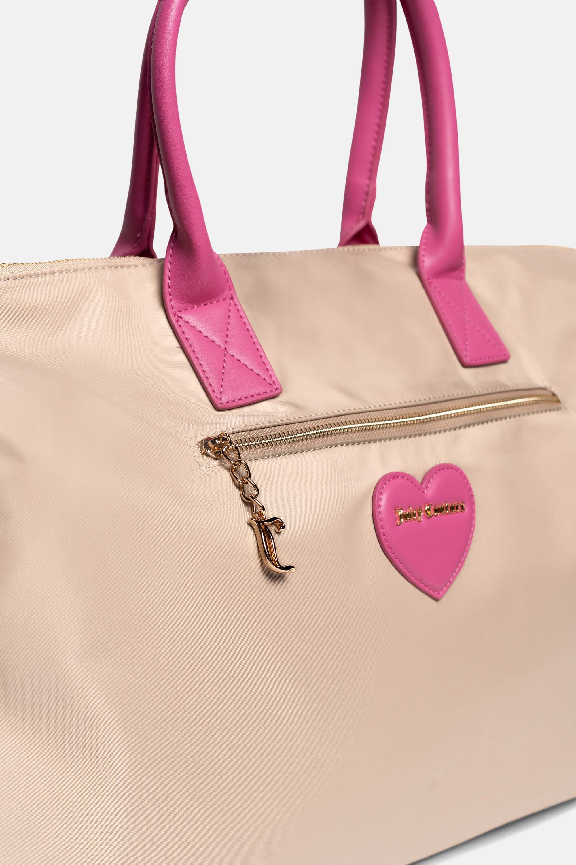 Borsa da viaggio Beige con elementi Rosa - Image 4