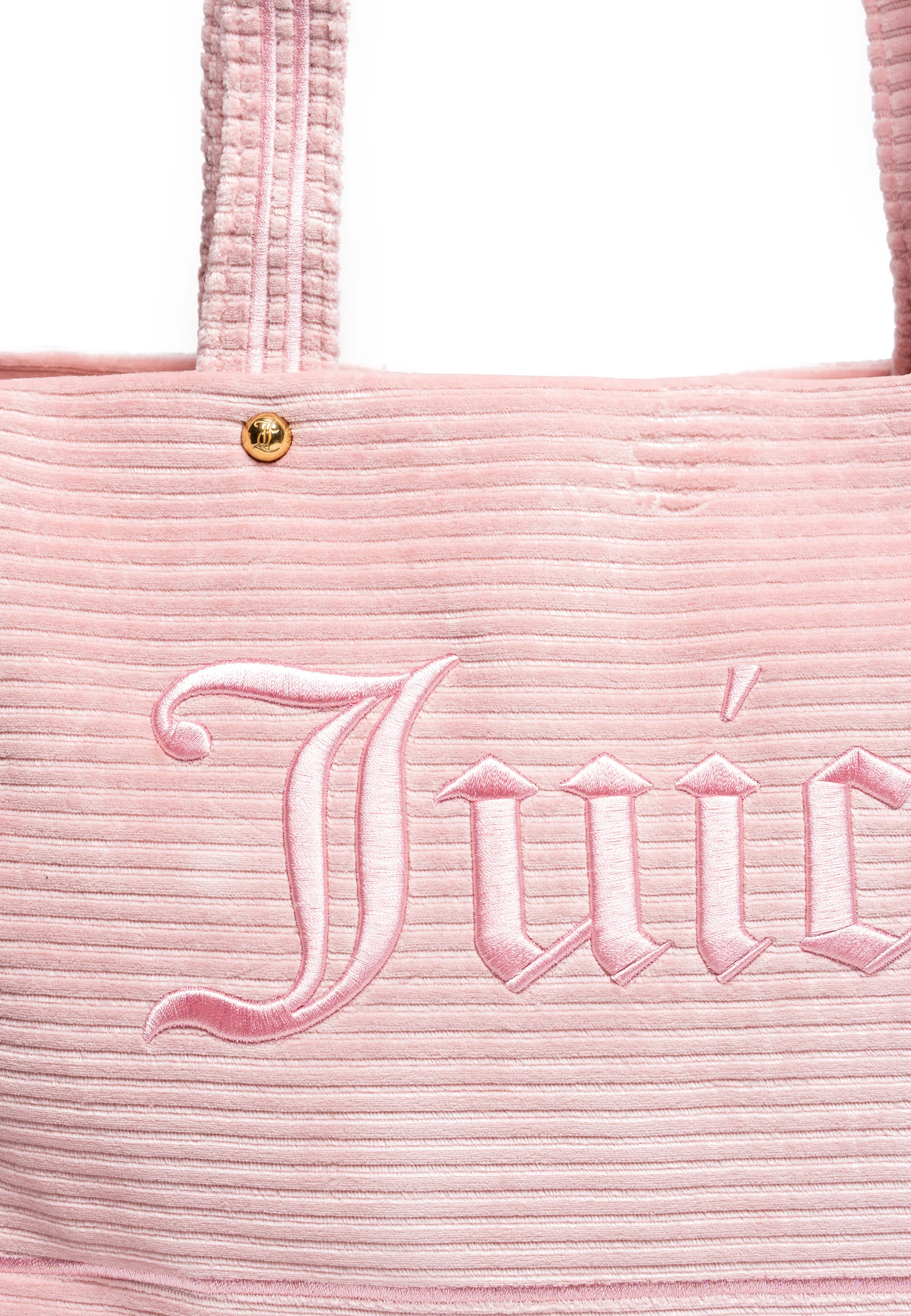 Borsa shopper grande Iris Rosa Juicy in velour a coste - Image 3