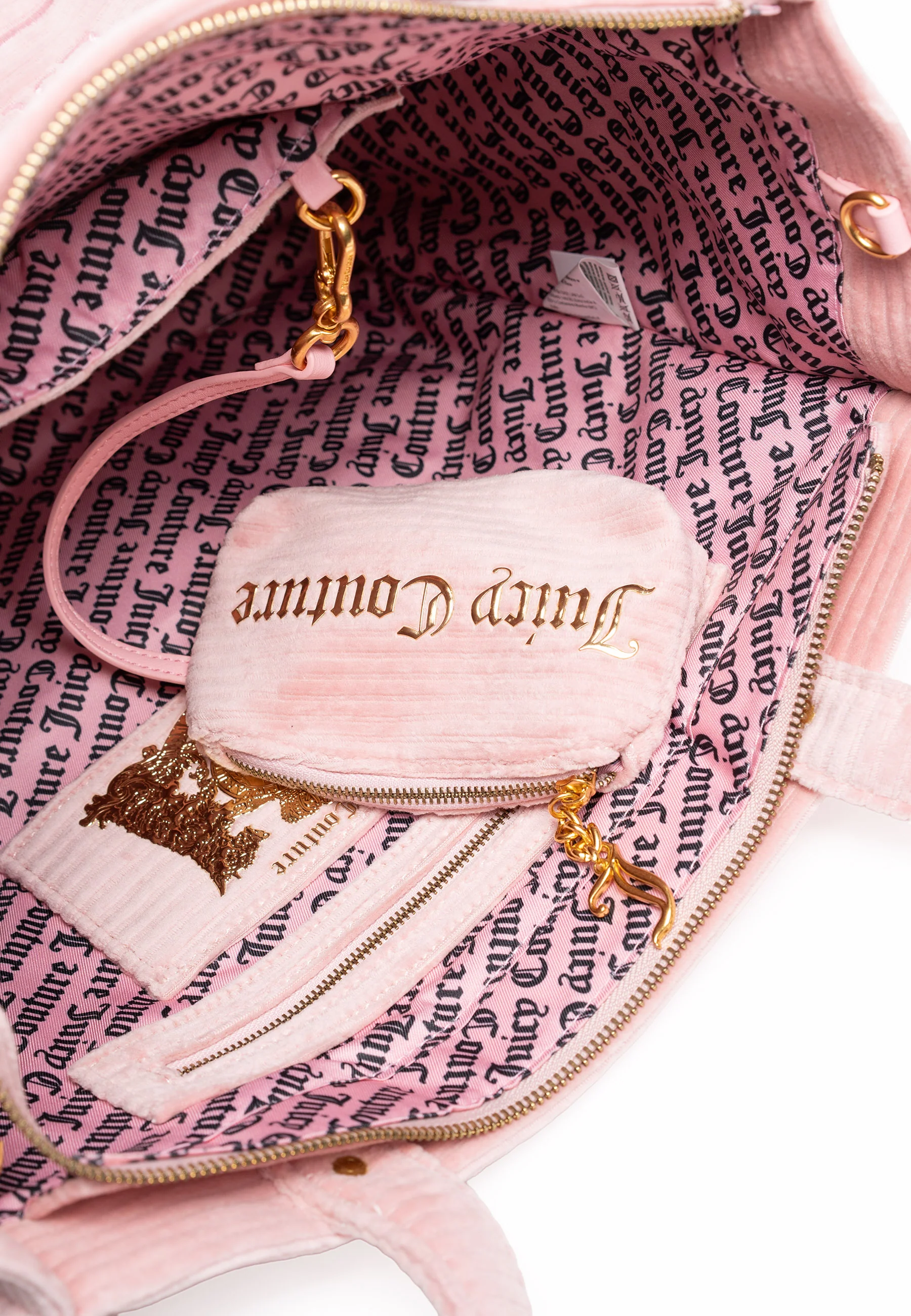 Borsa shopper grande Iris Rosa Juicy in velour a coste - Image 4