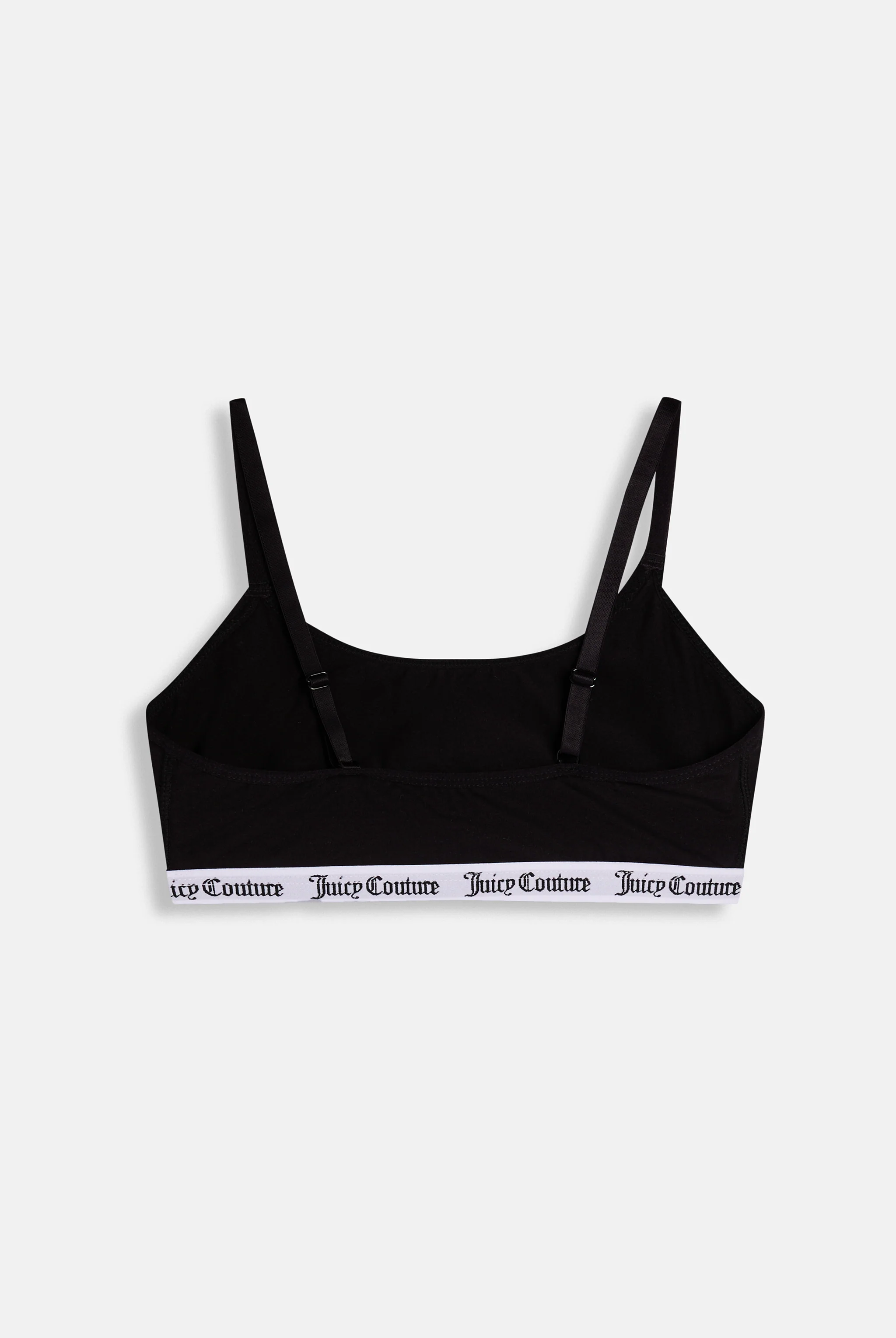 Bralette Ren in cotone con scollo rotondo ed elastico jacquard logato Juicy Couture colore Nero - Image 2