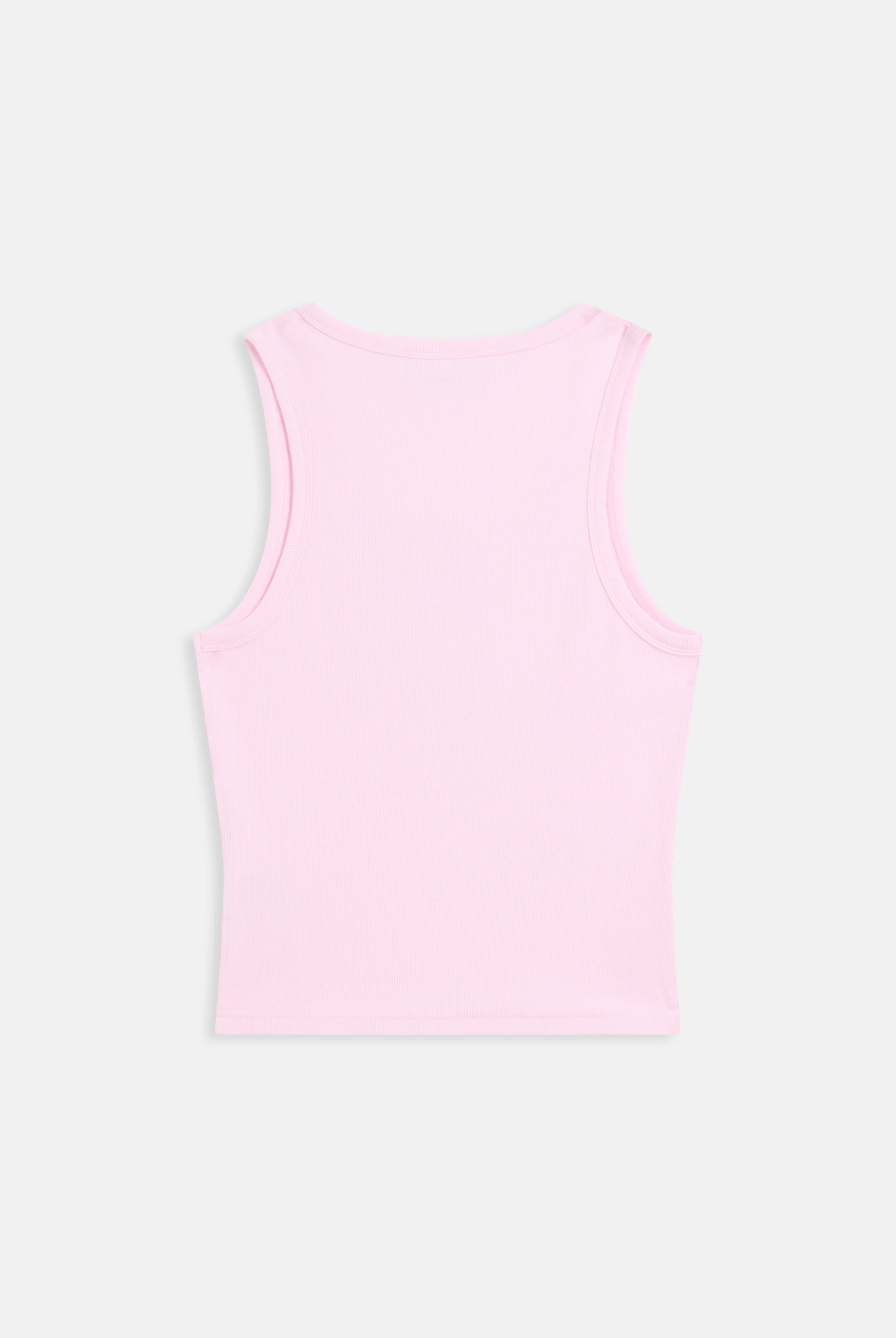 Canotta in jersey a costine con logo Juicy in strass tono su tono colore Cigliegio - Image 2