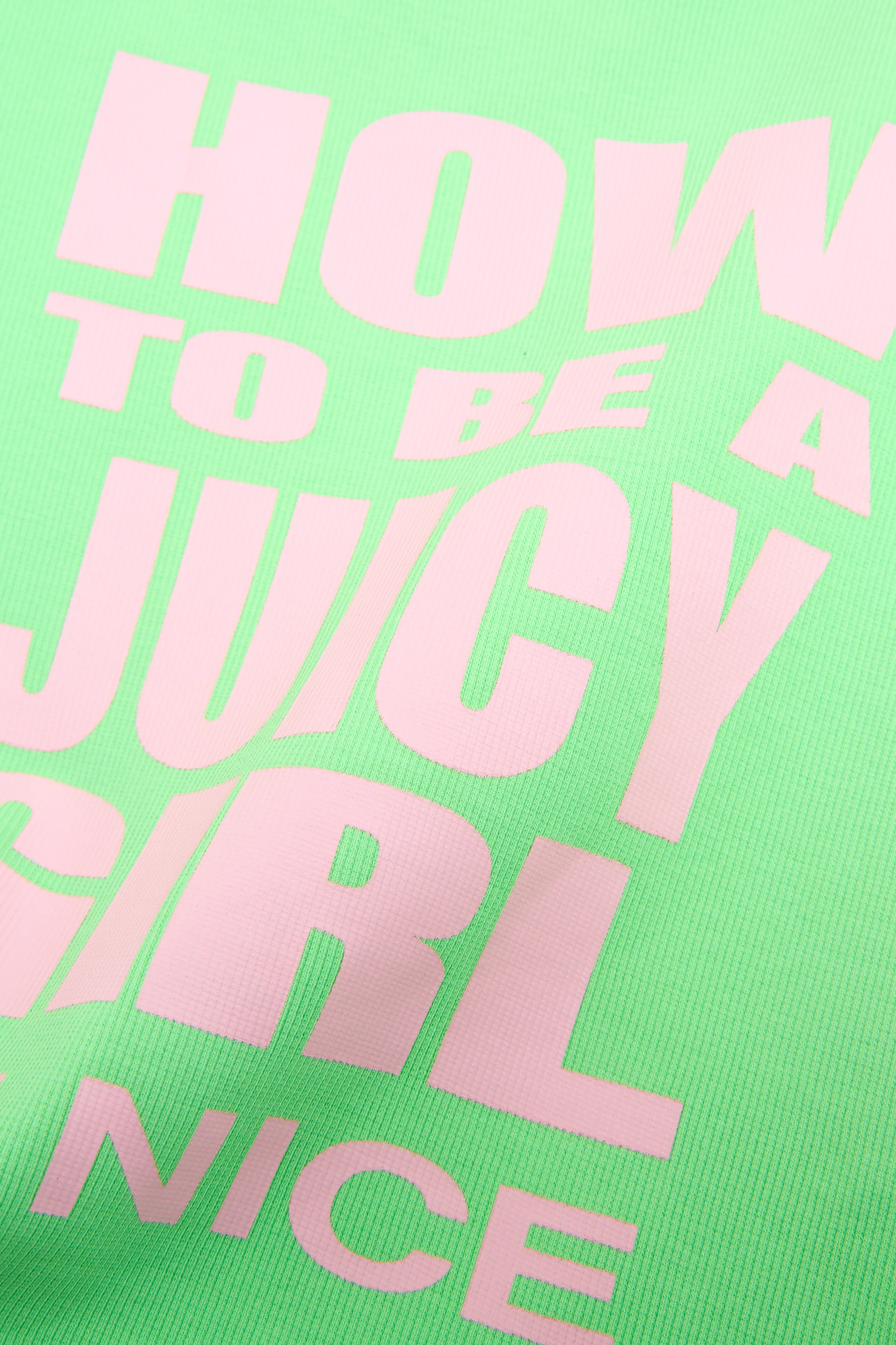 Canotta Juicy in jersey a costine con stampa lettering frontale colore Verde - Image 3