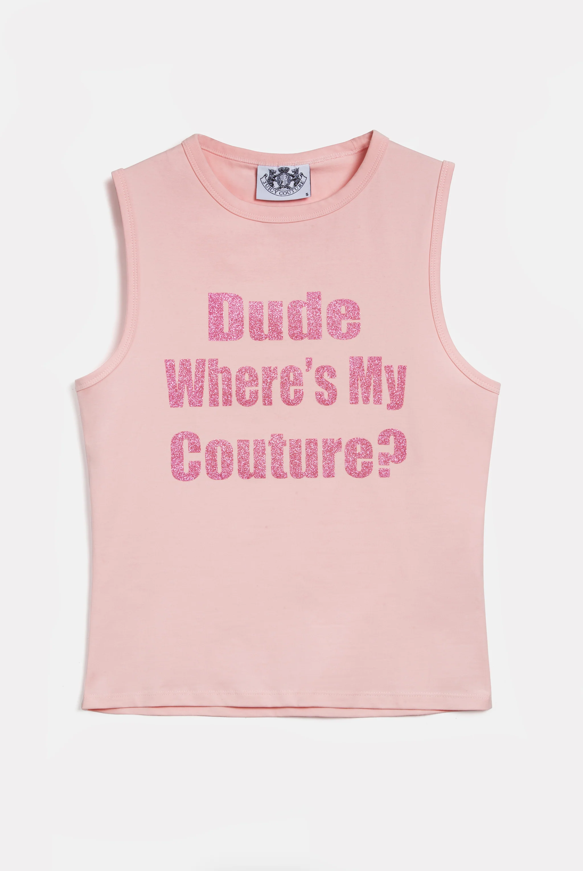 Canotta Juicy in jersey con stampa lettering frontale colore Rosa
