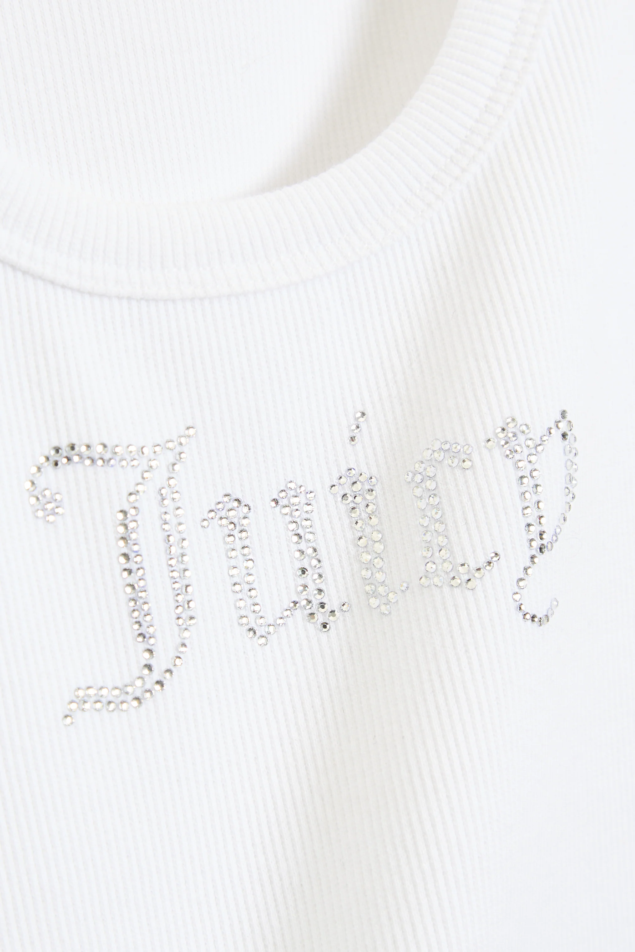 Canotta Racer Bianca con logo strass - Image 6