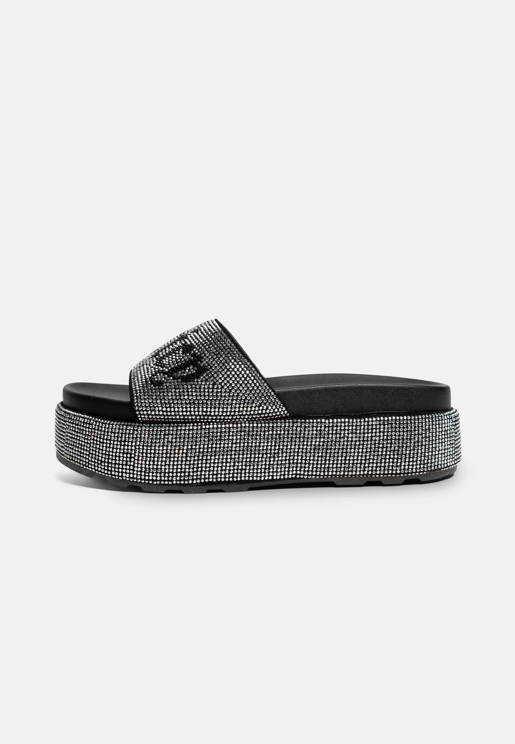Ciabatta platform Dora Nera con strass - Image 3
