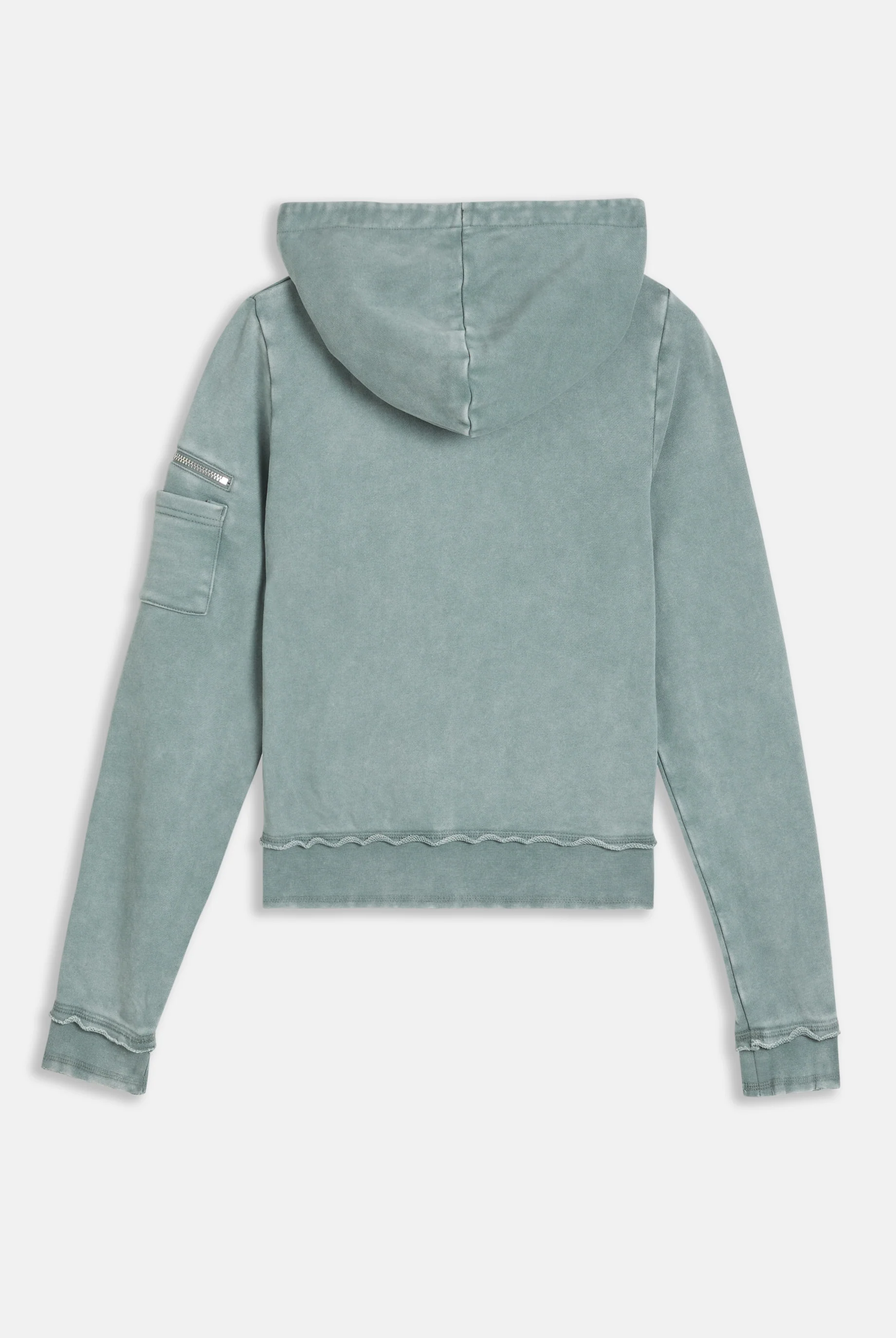 Felpa Badwater aderente in loopback fleece lavato con cappuccio e logo Juicy in metallo Verde - Image 2