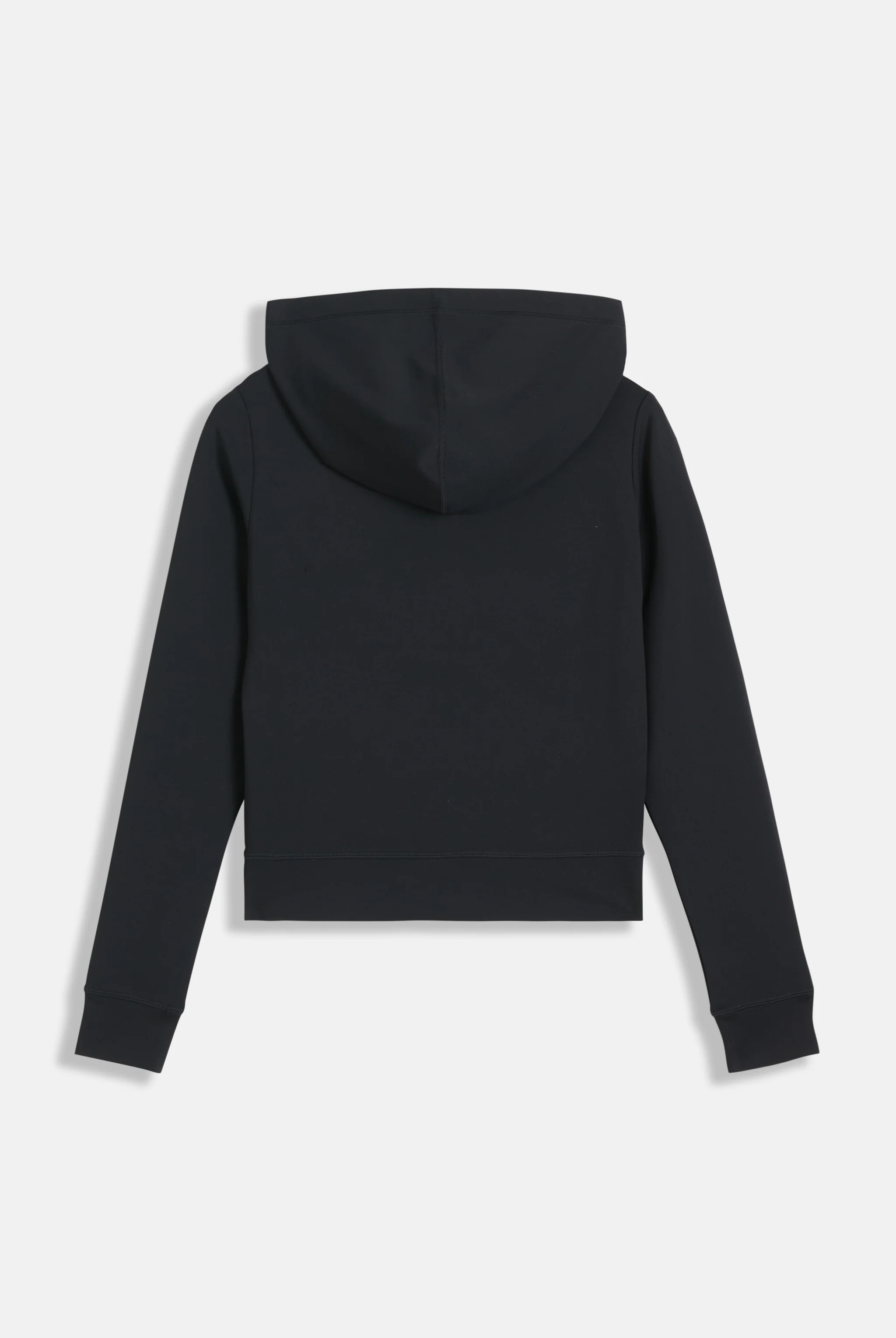 Felpa Ennis aderente con cappuccio in interlock con logo tono su tono colore Nero - Image 2