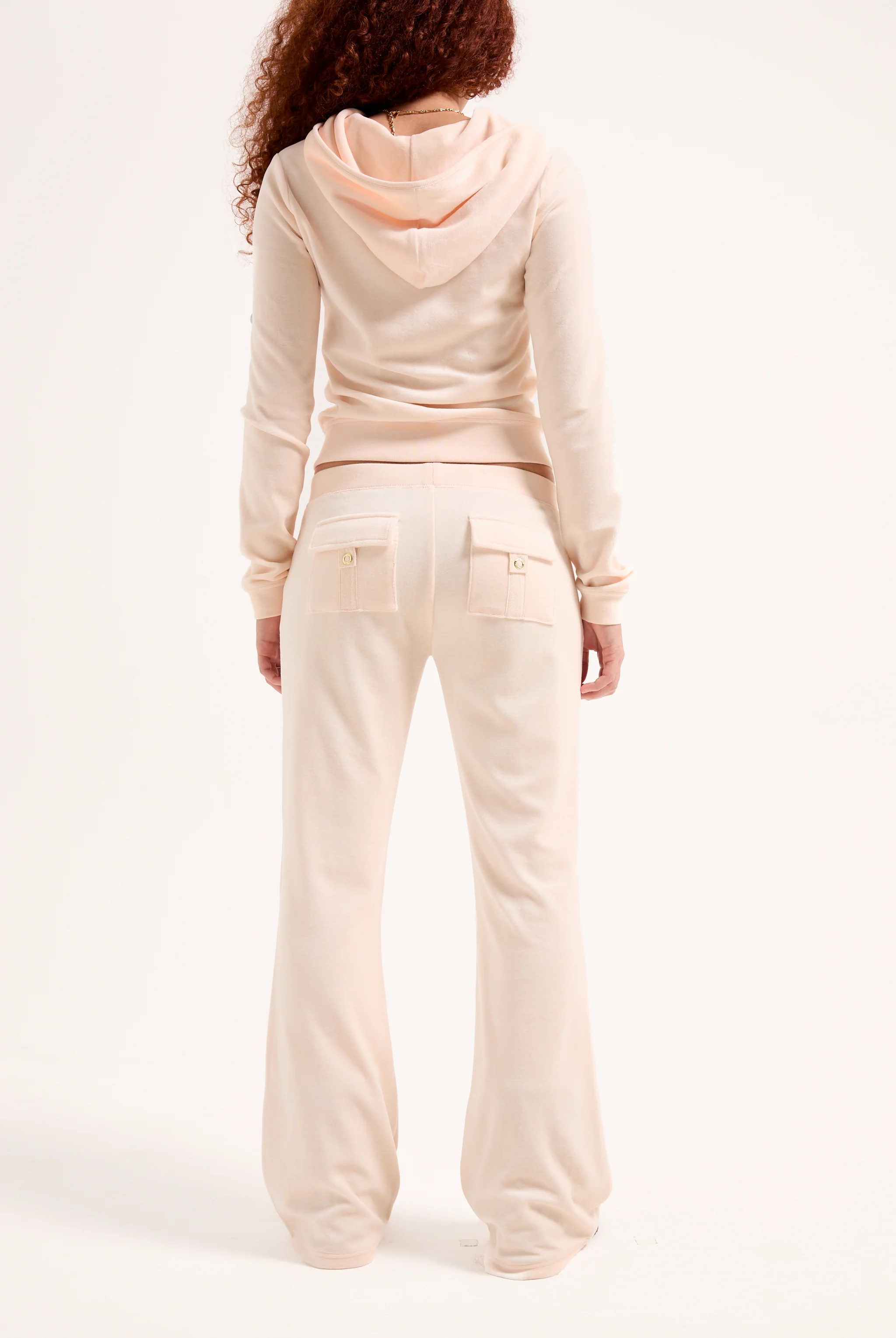 Felpa Heritage in velour di bamboo con ricamo Rosa Cipria - Image 4