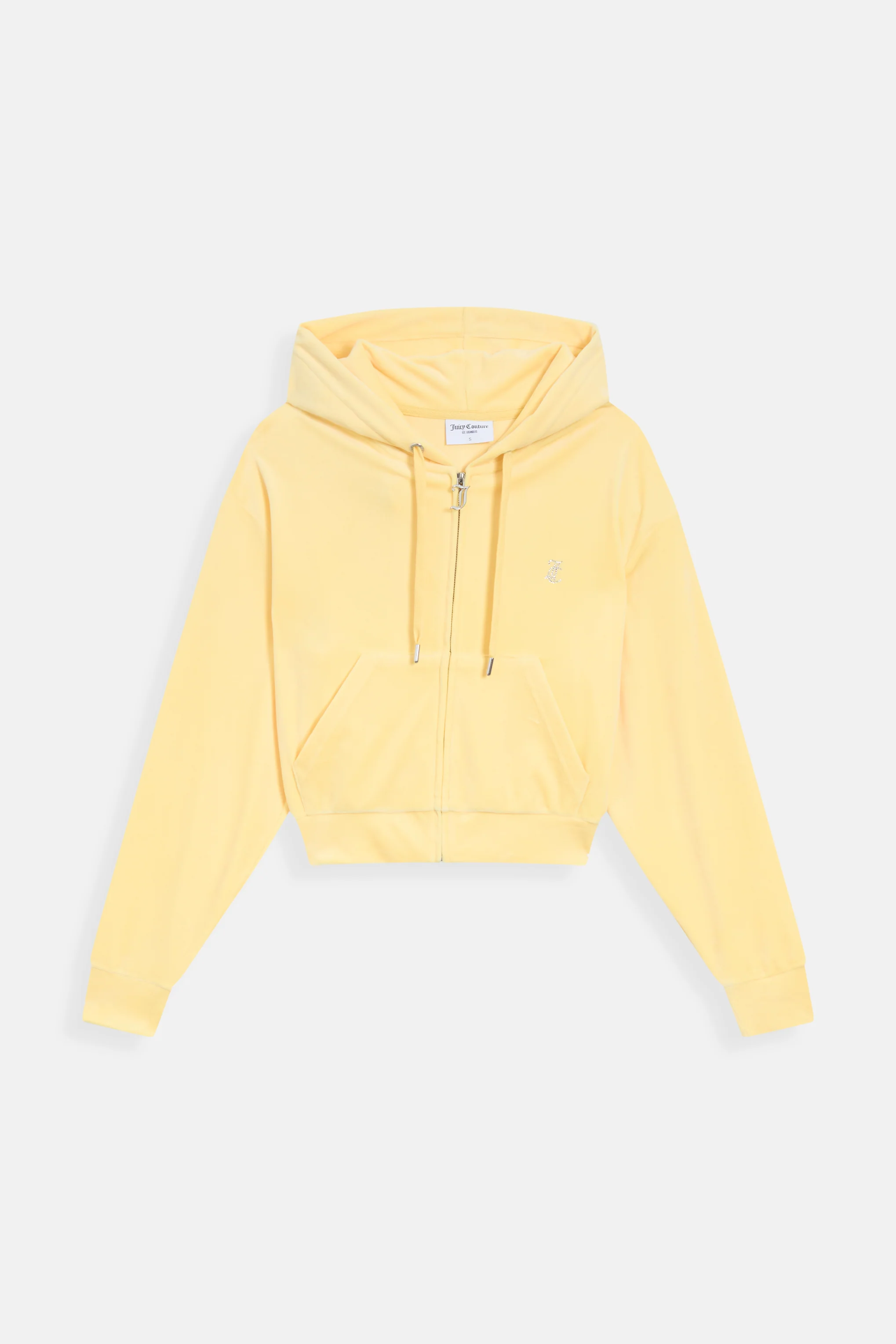 Felpa Iccle Giallo limone con maxi logo strass sul retro