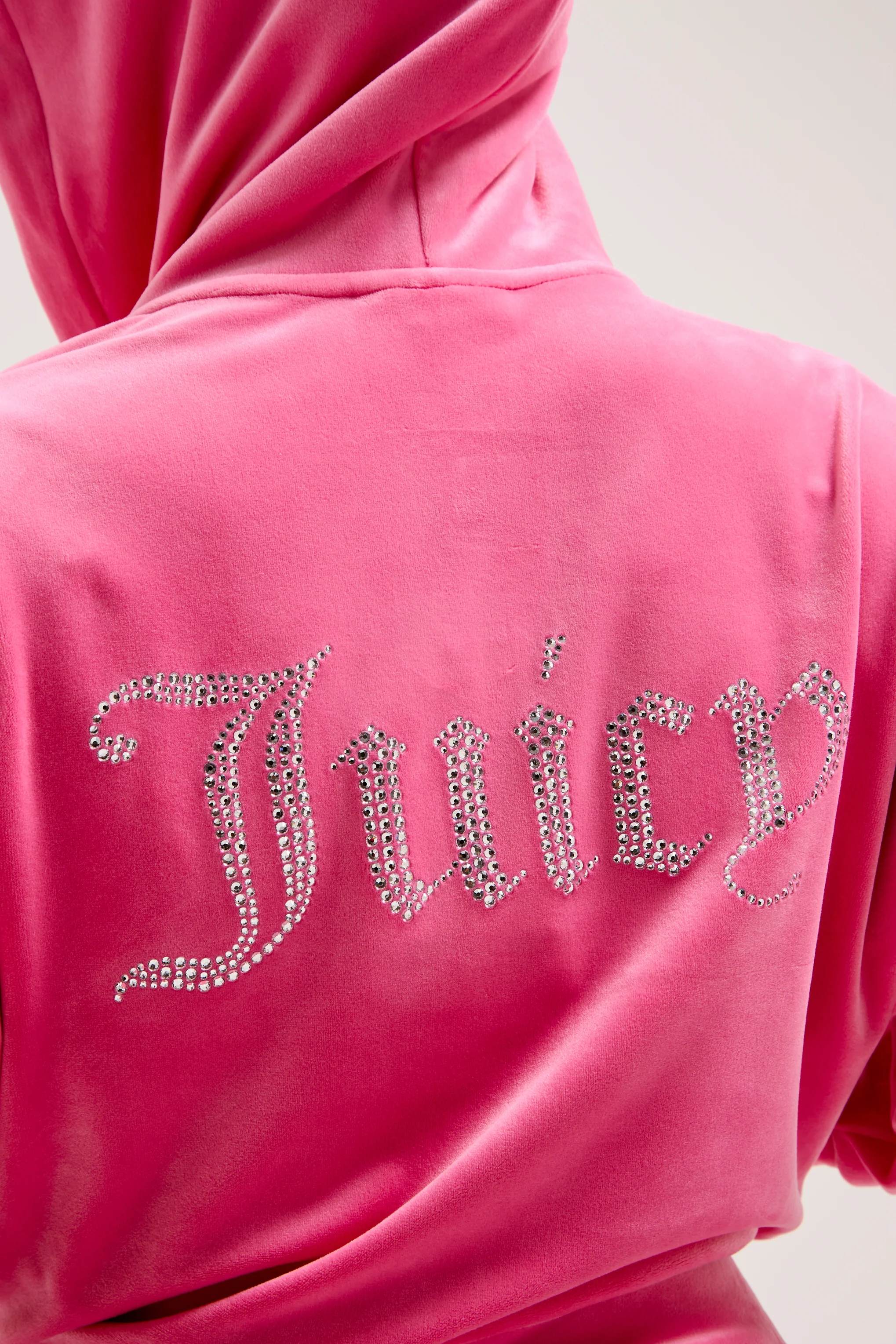 Felpa Iccle Rosa lampone con maxi logo strass sul retro - Image 4