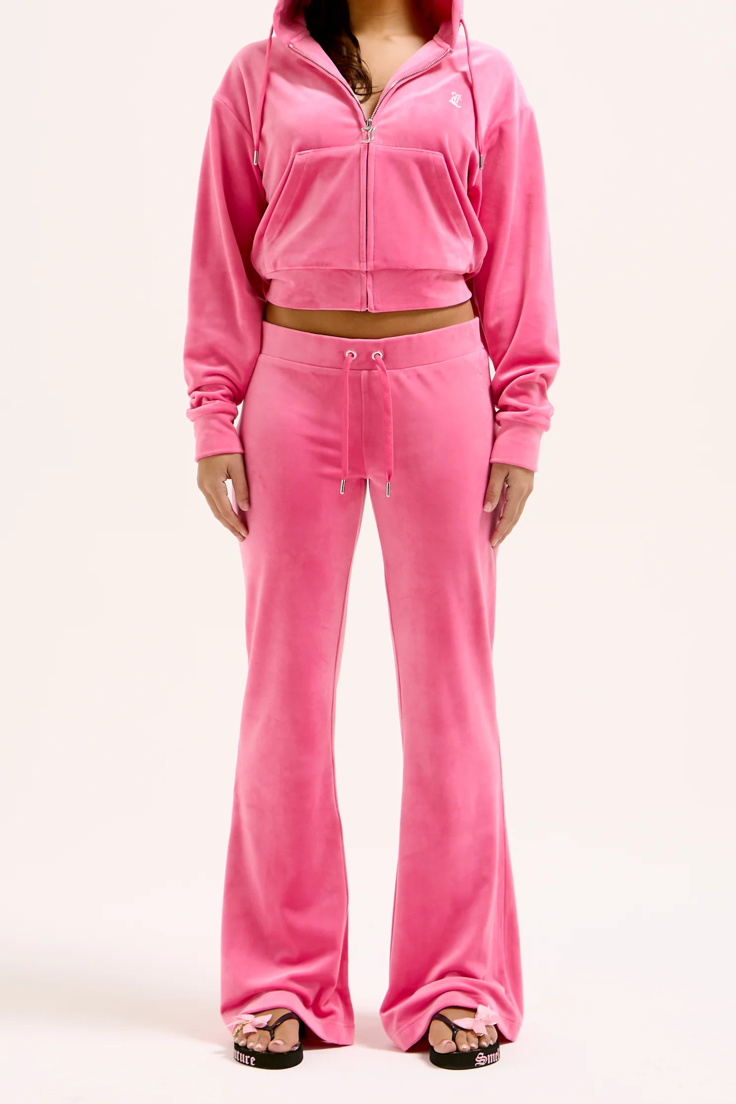 Felpa Iccle Rosa lampone con maxi logo strass sul retro - Image 6