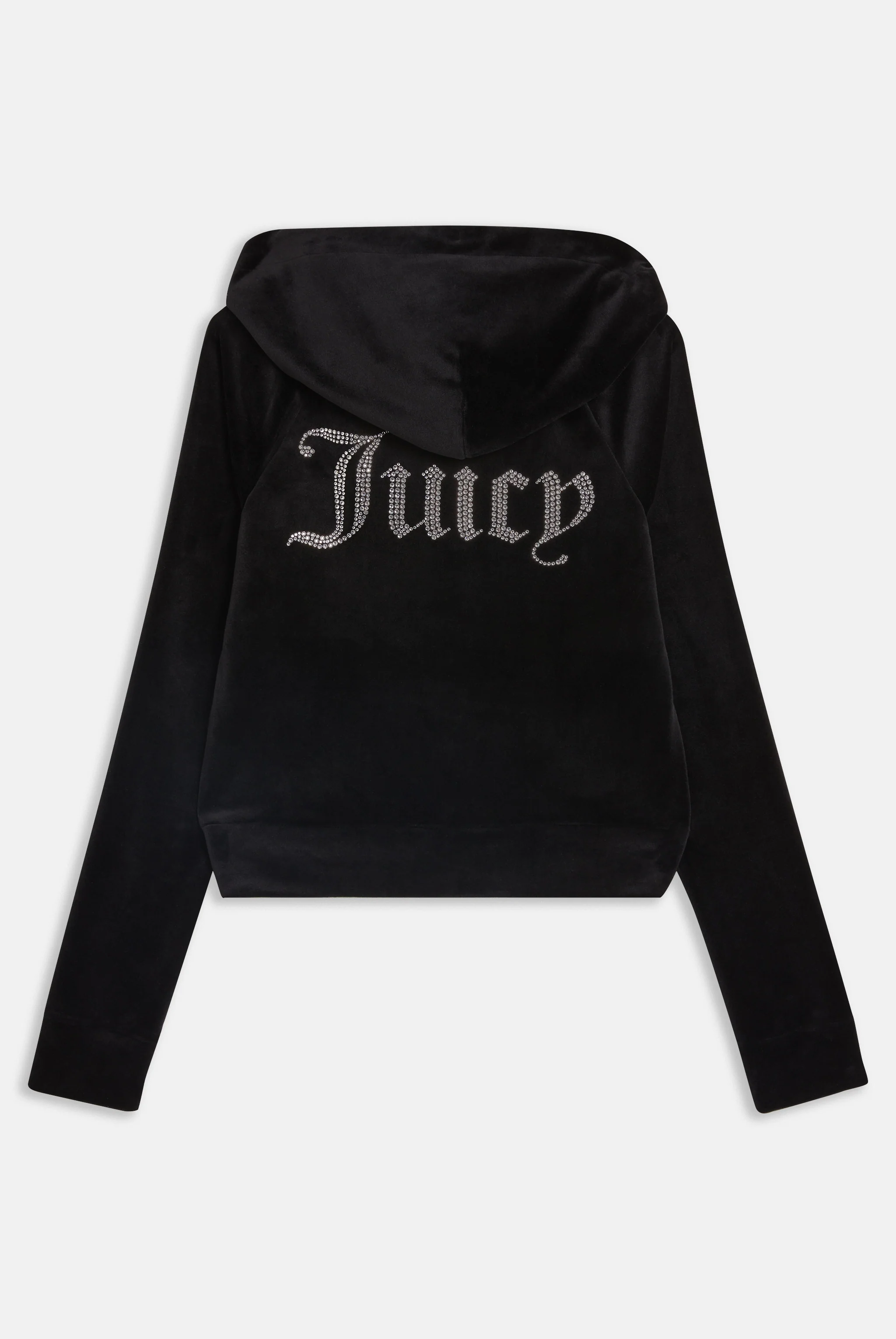 Felpa in velluto Madison con logo Juicy in strass colore Nero - Image 2