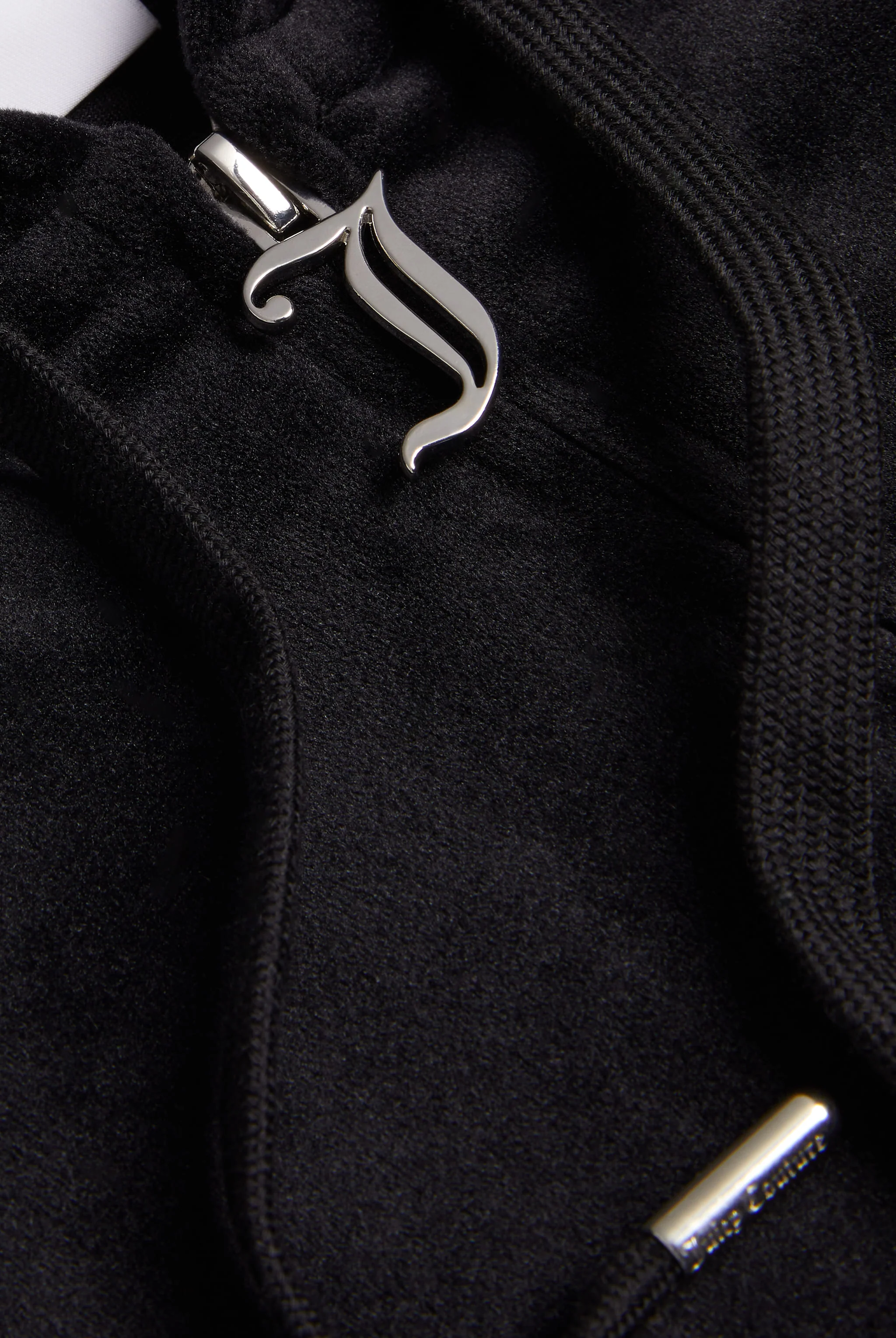 Felpa in velluto Madison con logo Juicy in strass colore Nero - Image 5