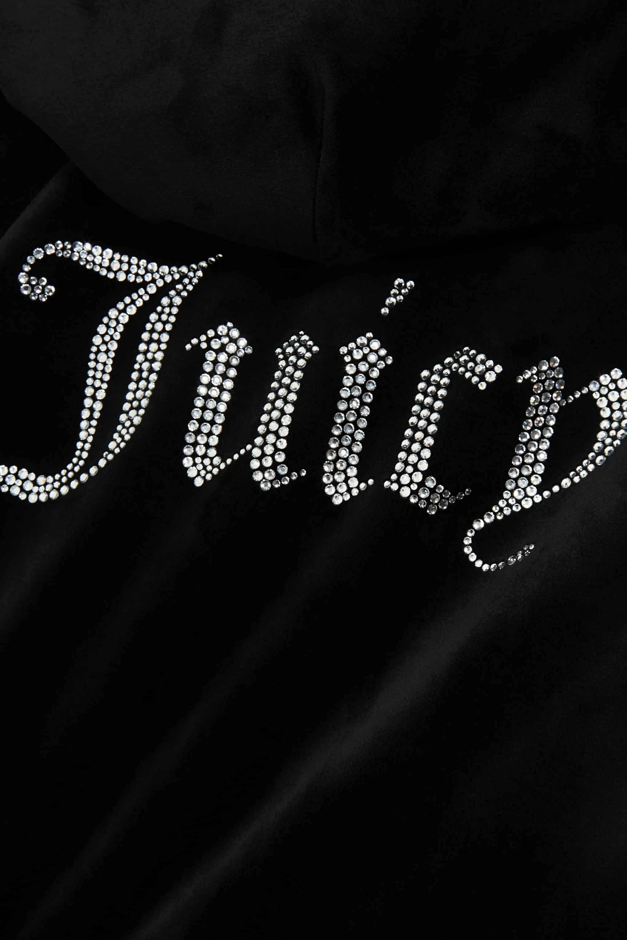 Felpa in velluto Madison con logo Juicy in strass colore Nero - Image 6