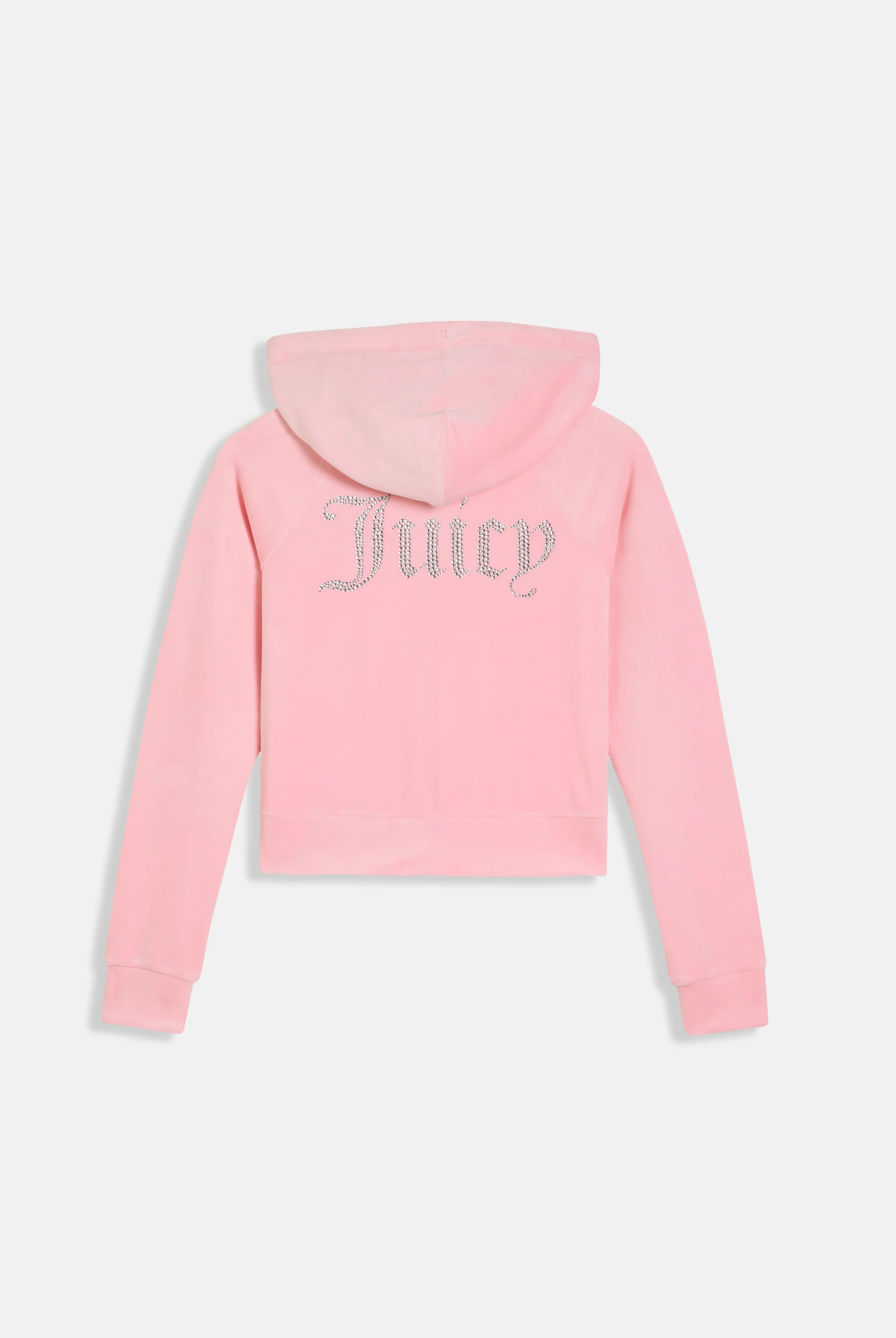 Felpa in velluto Madison con logo Juicy in strass colore Rosa - Image 2