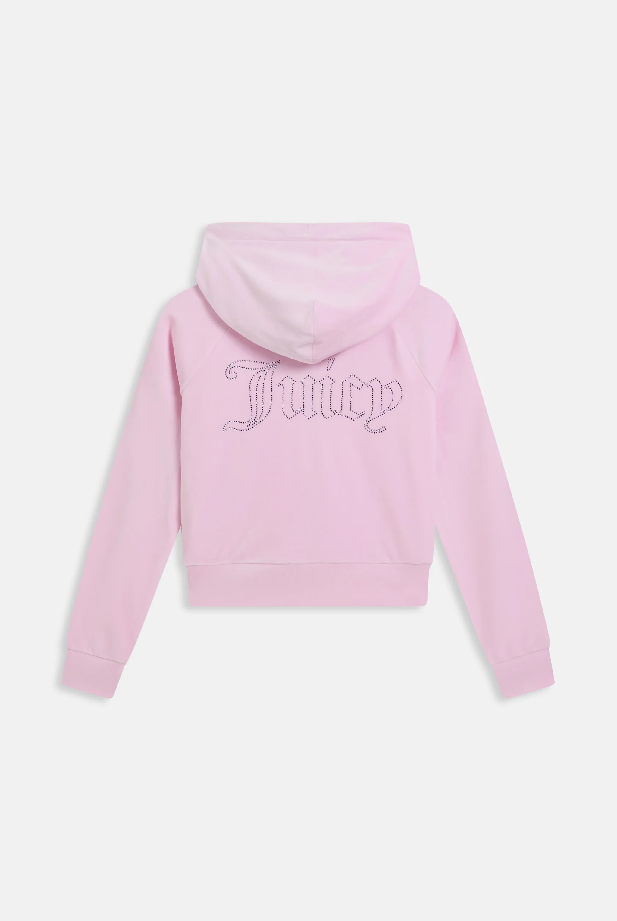 Felpa in velluto Madison con logo Juicy in strass tono su tono colore Rosa - Image 2