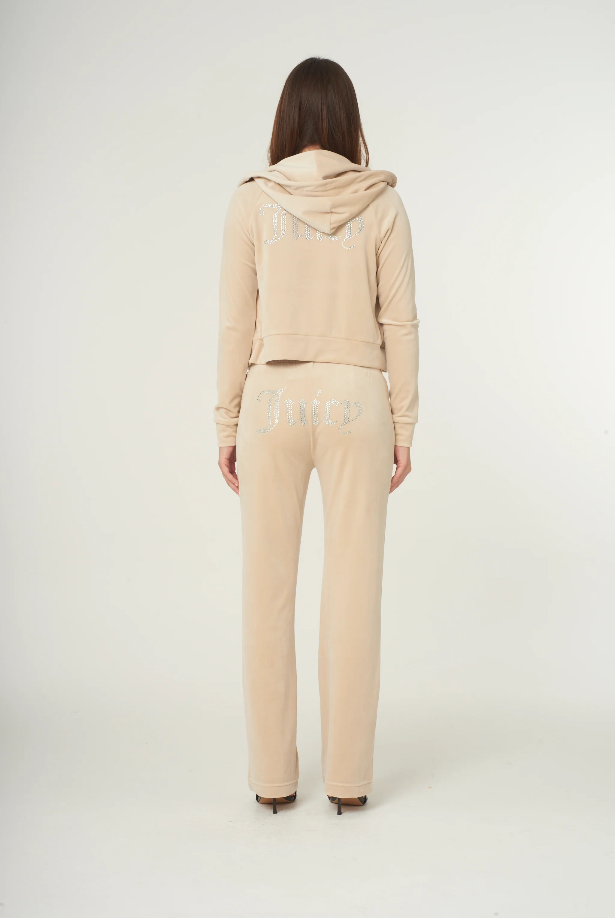Felpa Madison Beige sabbia con logo strass - Image 4