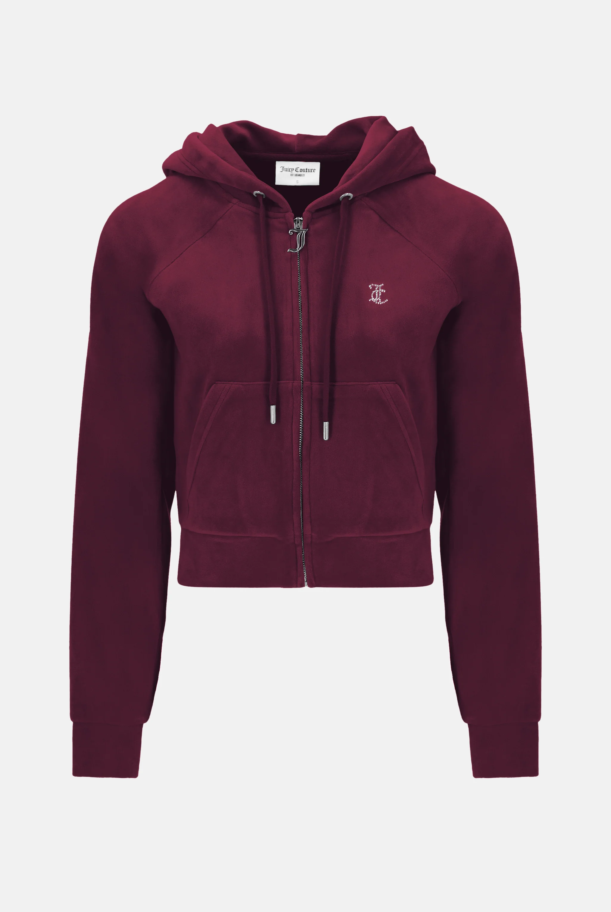 Felpa Madison Bordeaux con logo strass