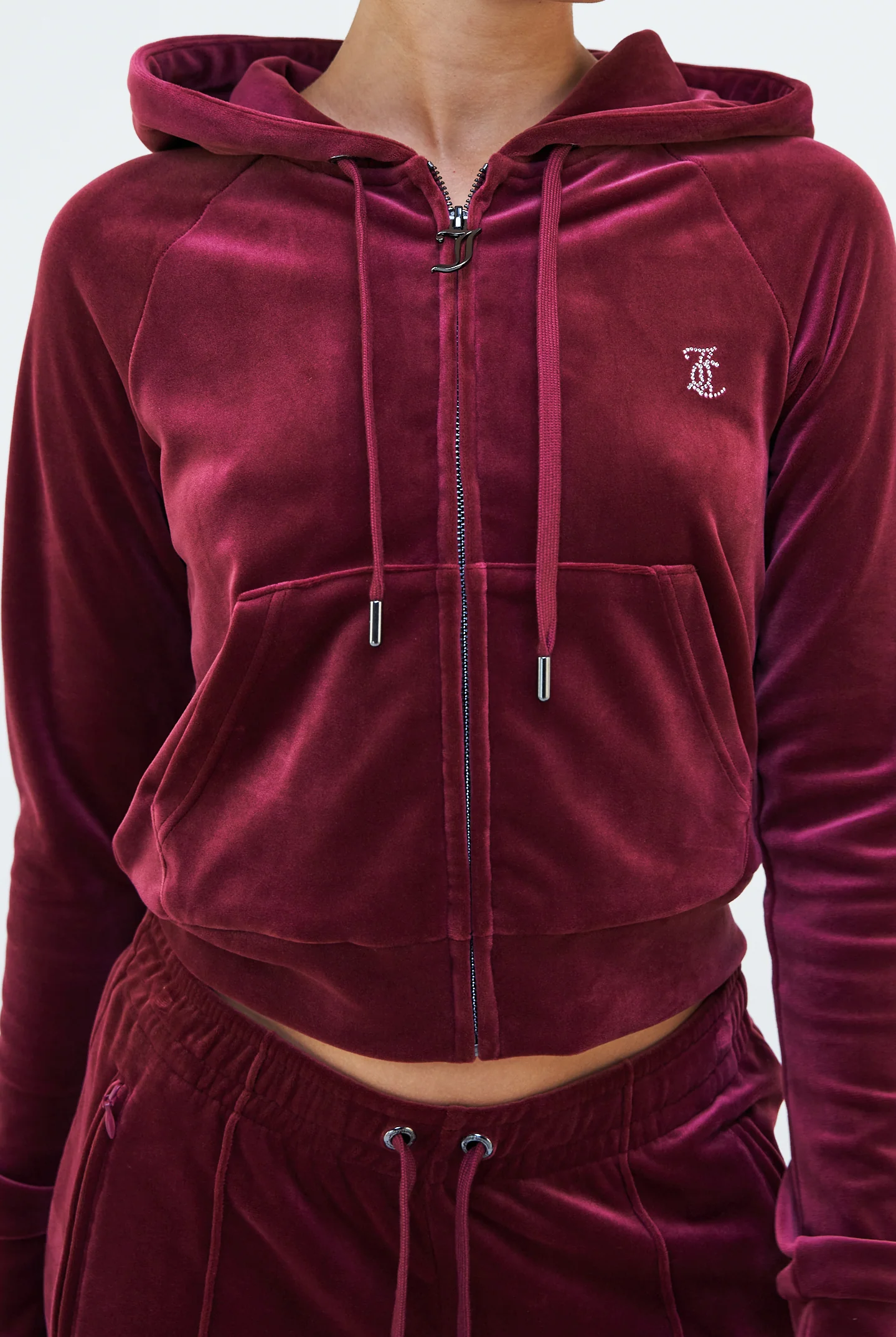 Felpa Madison Bordeaux con logo strass - Image 3