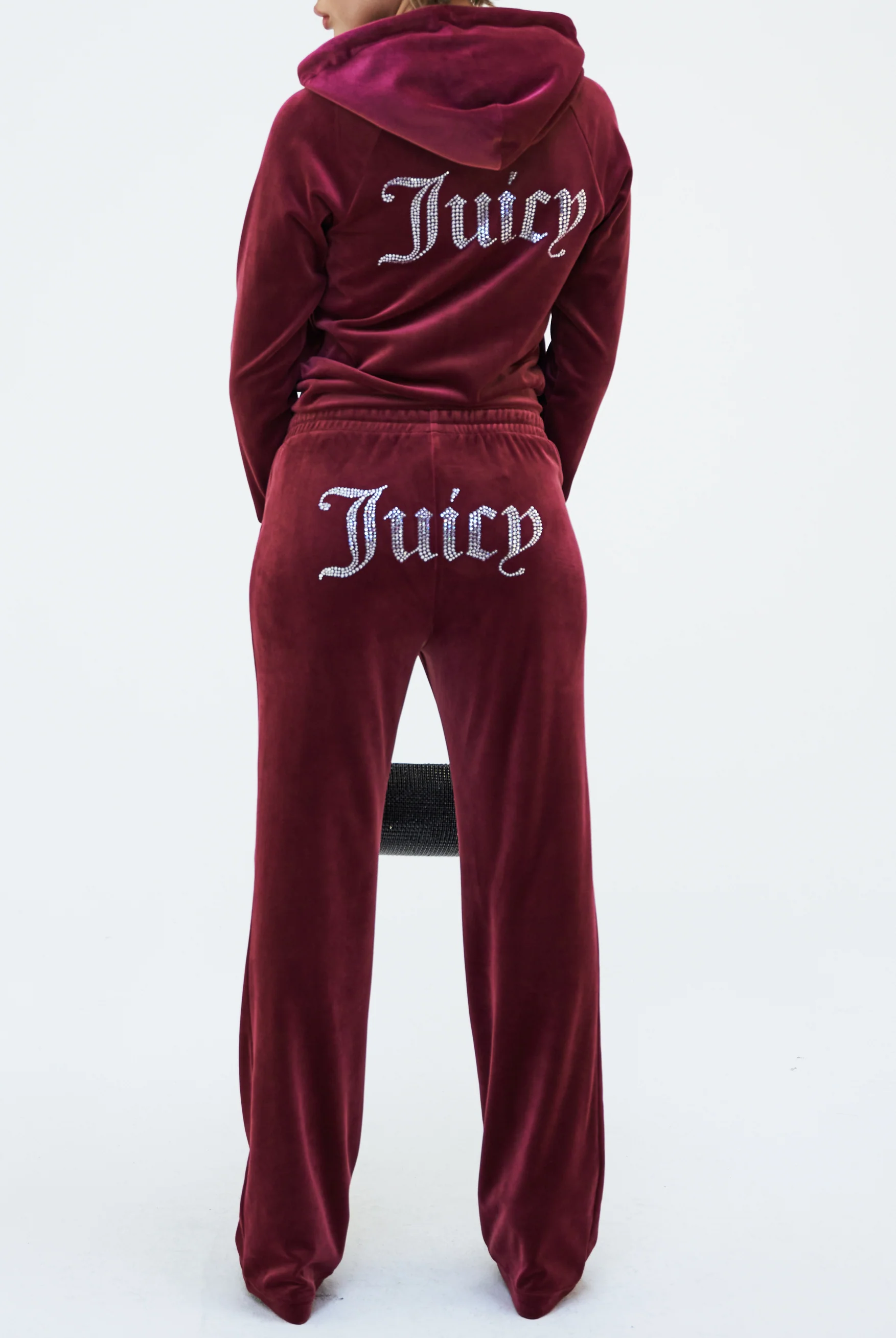 Felpa Madison Bordeaux con logo strass - Image 4