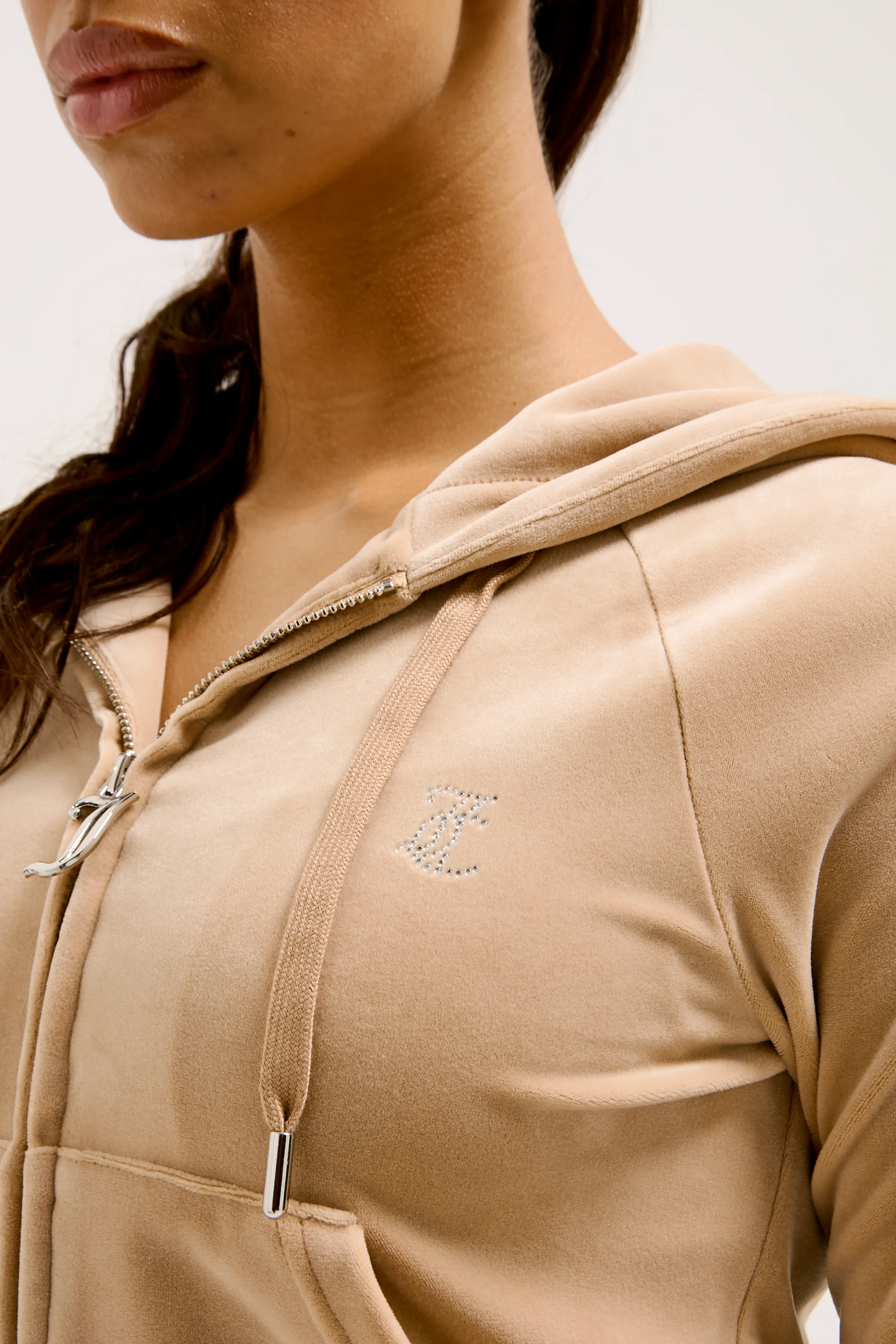 Felpa Madison Caramello dorato con logo strass - Image 3